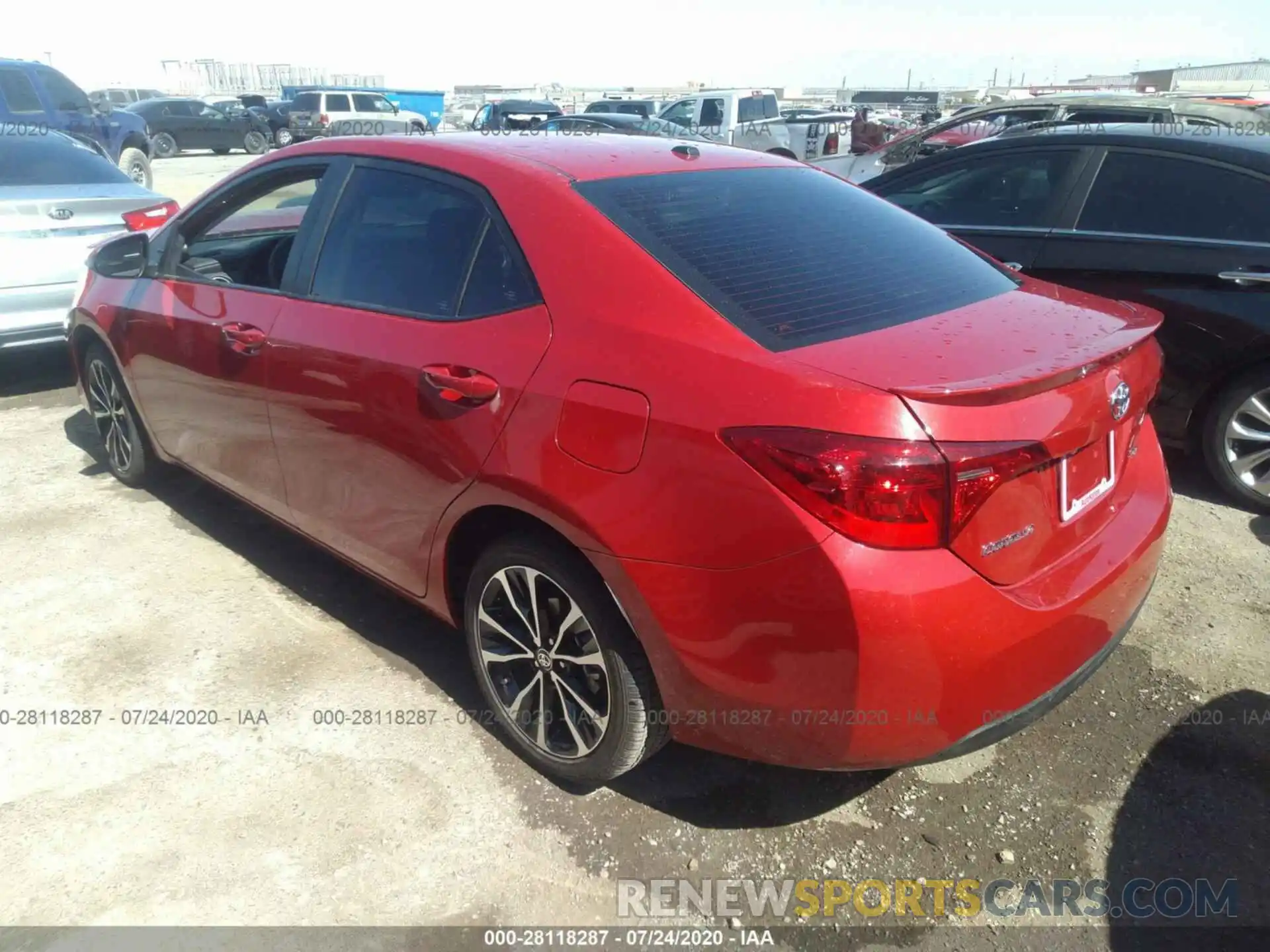 3 Photograph of a damaged car 2T1BURHE6KC238767 TOYOTA COROLLA 2019