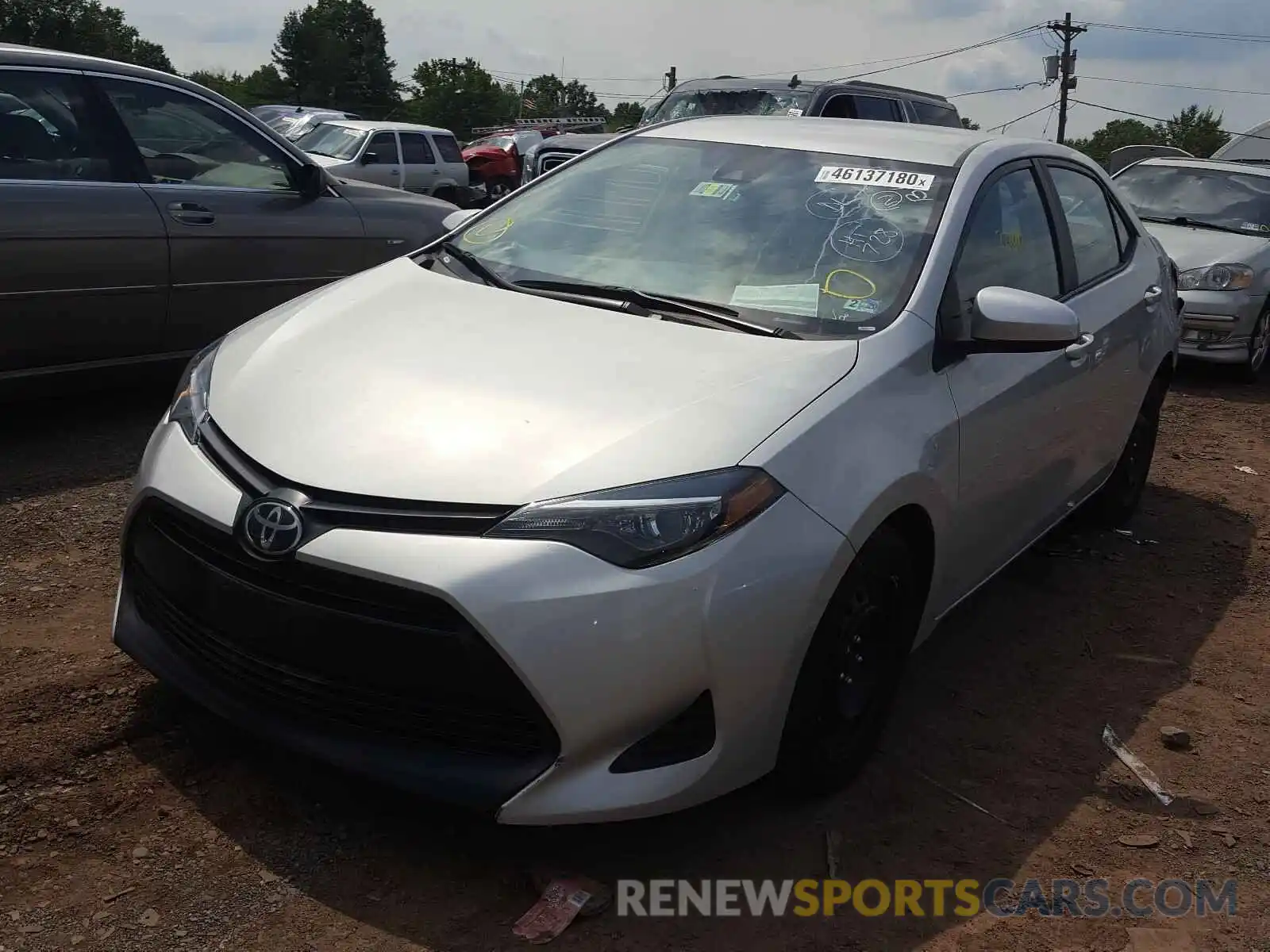 2 Photograph of a damaged car 2T1BURHE6KC240857 TOYOTA COROLLA 2019