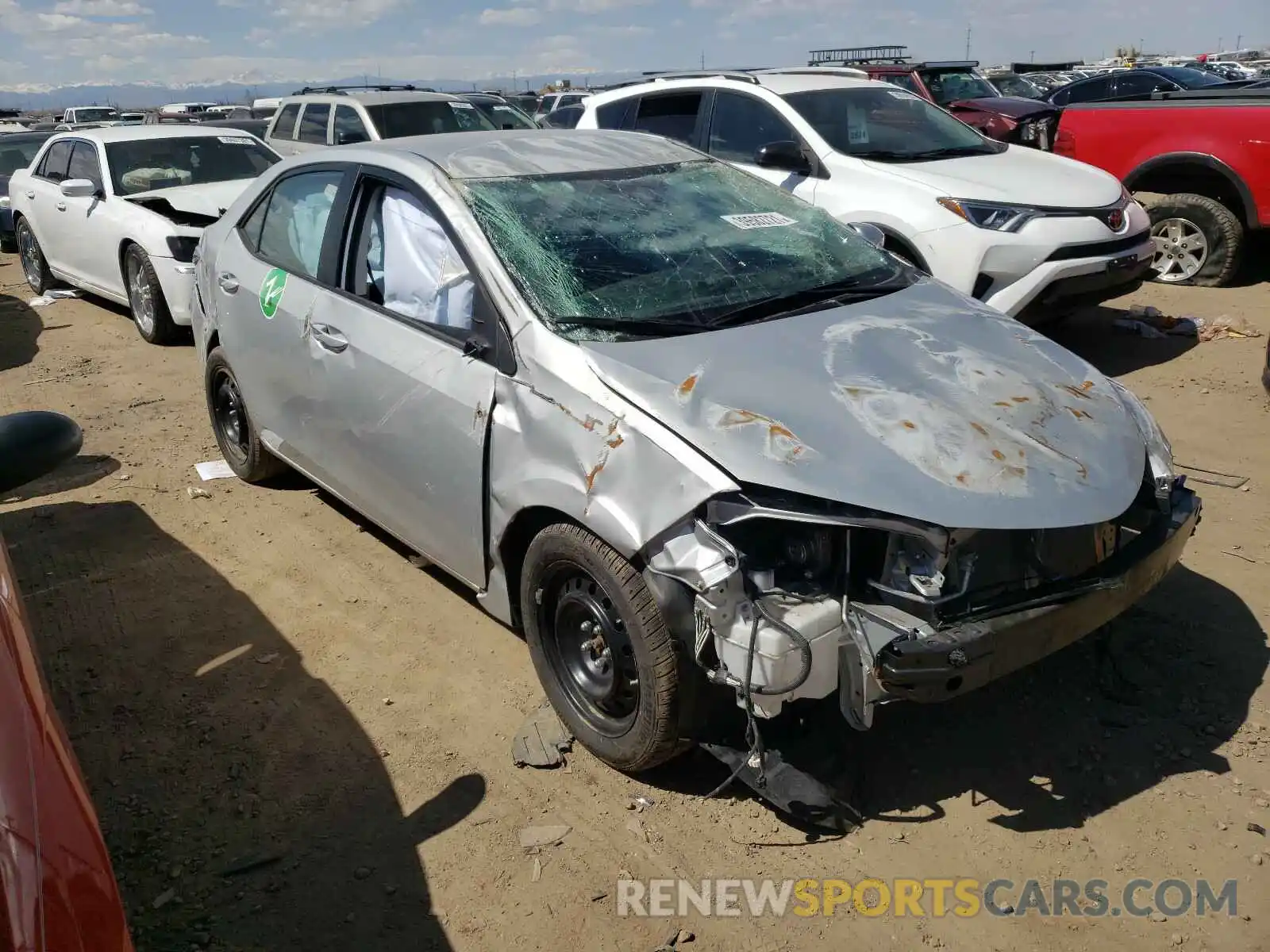 1 Photograph of a damaged car 2T1BURHE6KC241166 TOYOTA COROLLA 2019