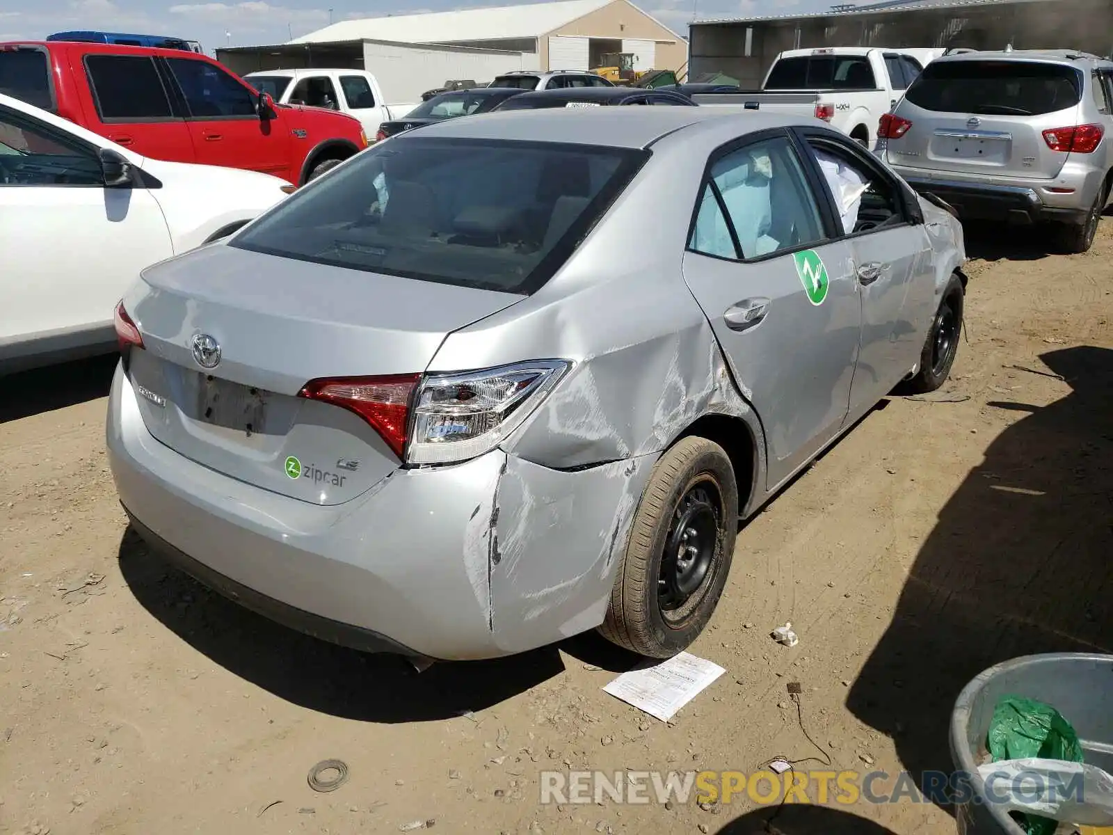 4 Photograph of a damaged car 2T1BURHE6KC241166 TOYOTA COROLLA 2019