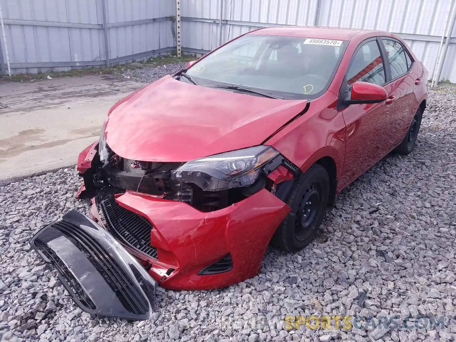 2 Photograph of a damaged car 2T1BURHE6KC241927 TOYOTA COROLLA 2019