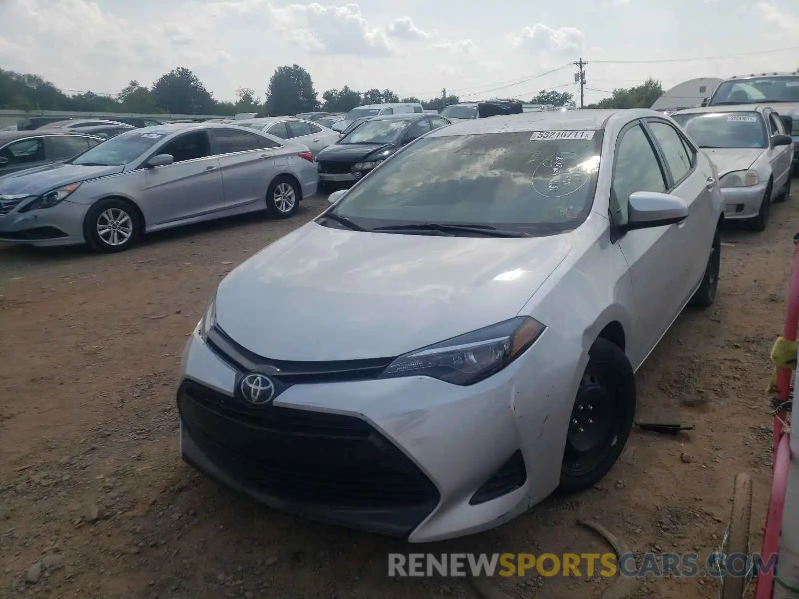 2 Photograph of a damaged car 2T1BURHE6KC242902 TOYOTA COROLLA 2019