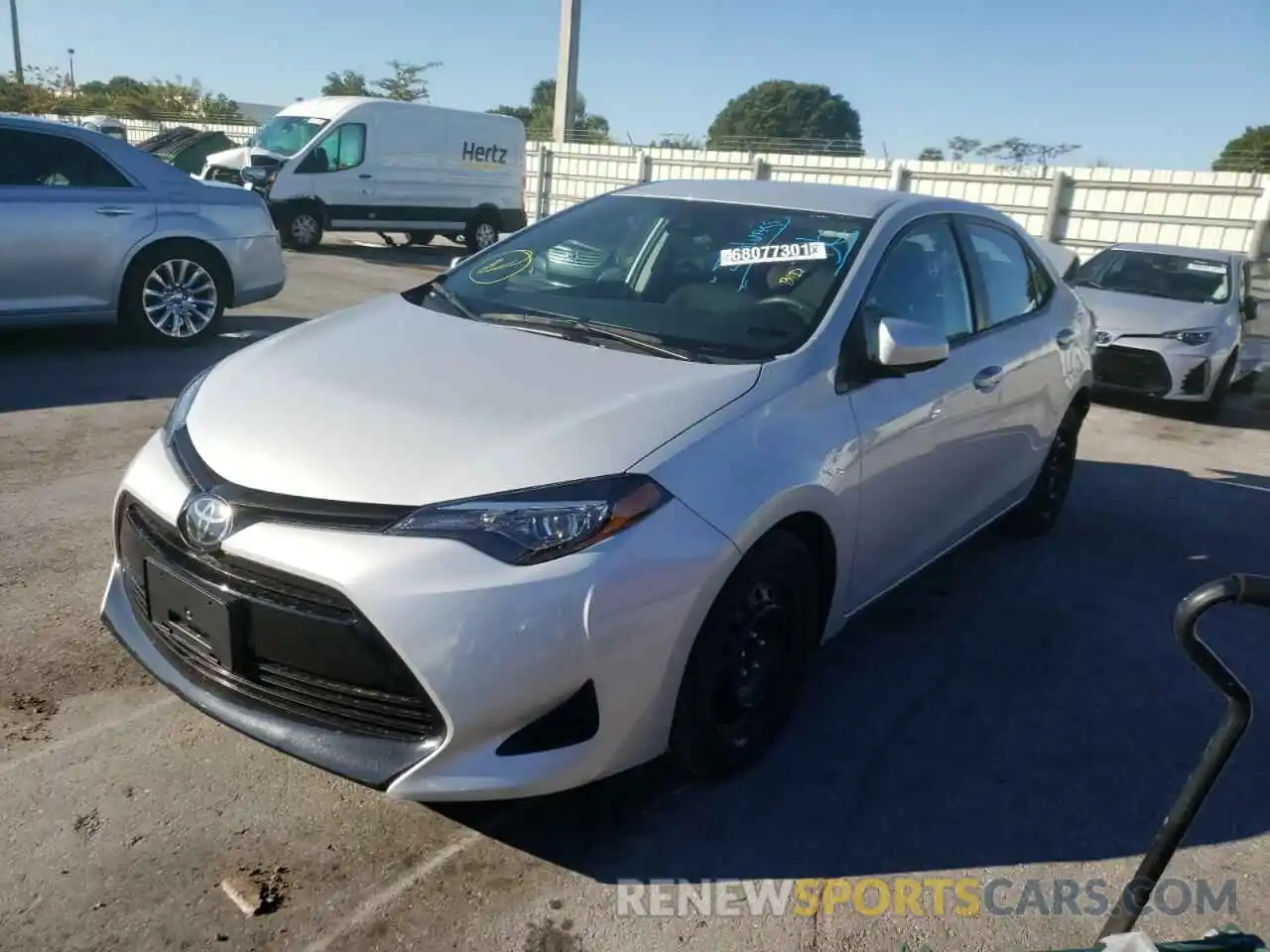 2 Photograph of a damaged car 2T1BURHE6KC243077 TOYOTA COROLLA 2019