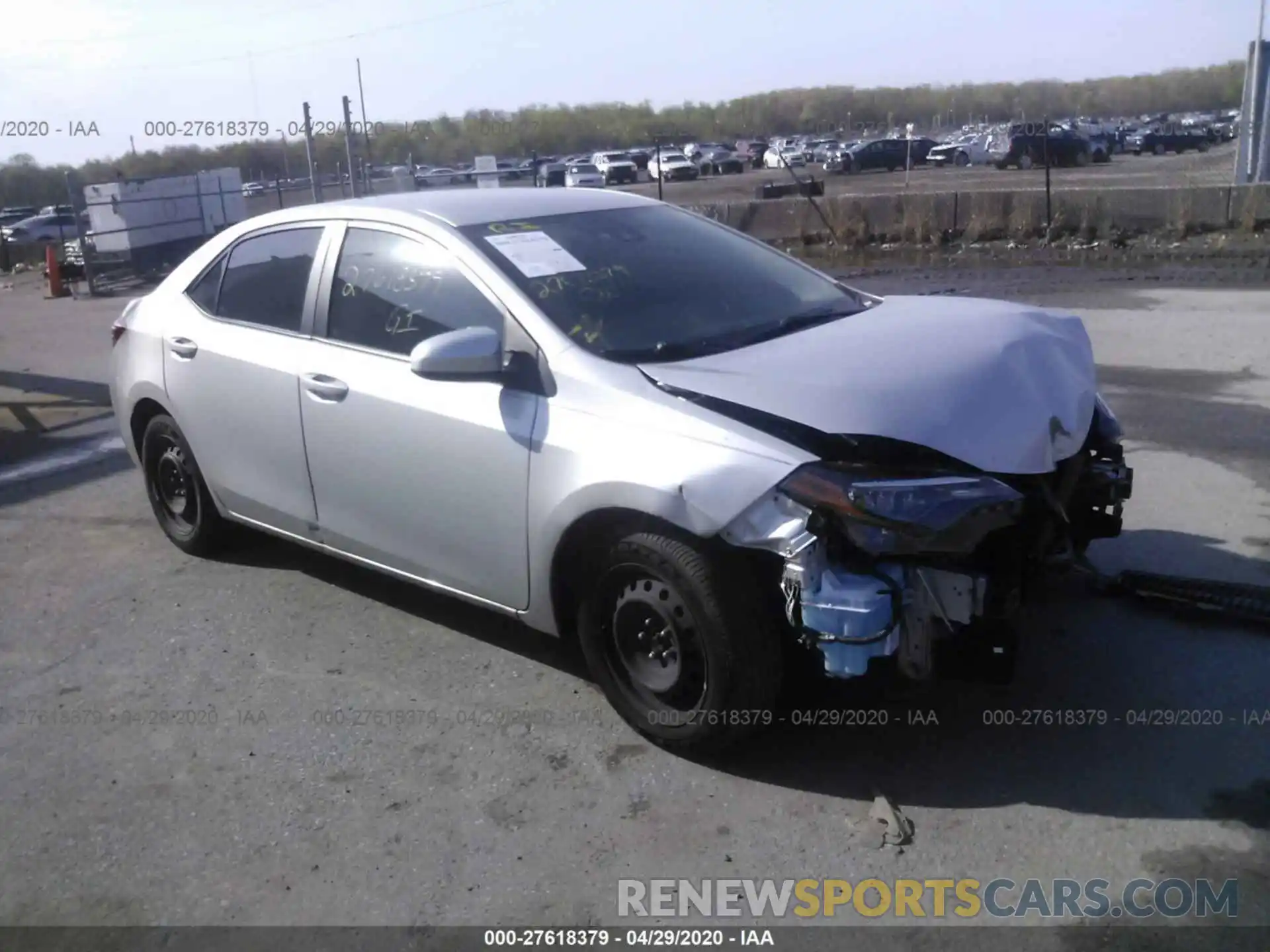 1 Photograph of a damaged car 2T1BURHE6KC244617 TOYOTA COROLLA 2019