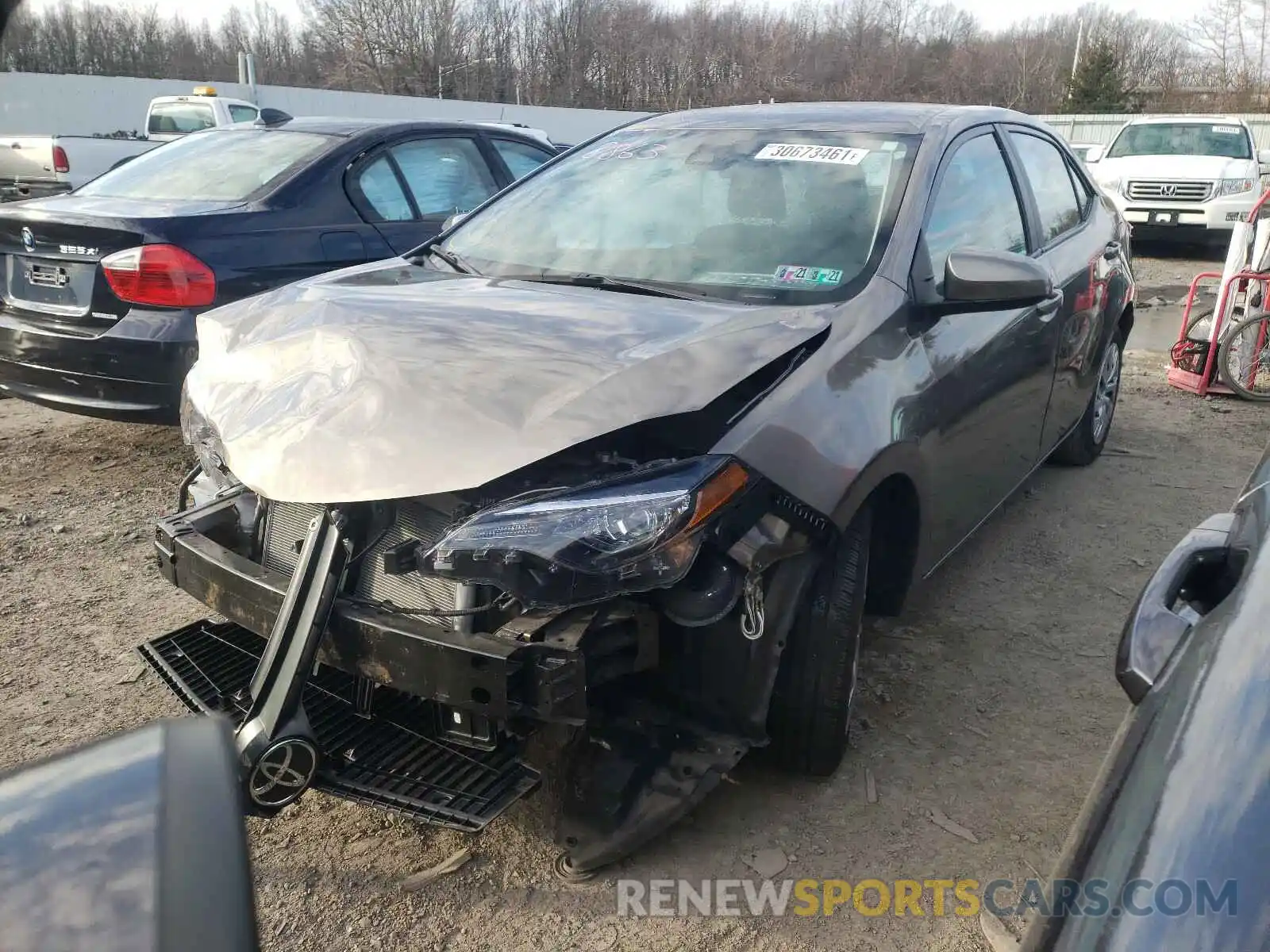 2 Photograph of a damaged car 2T1BURHE6KC245993 TOYOTA COROLLA 2019