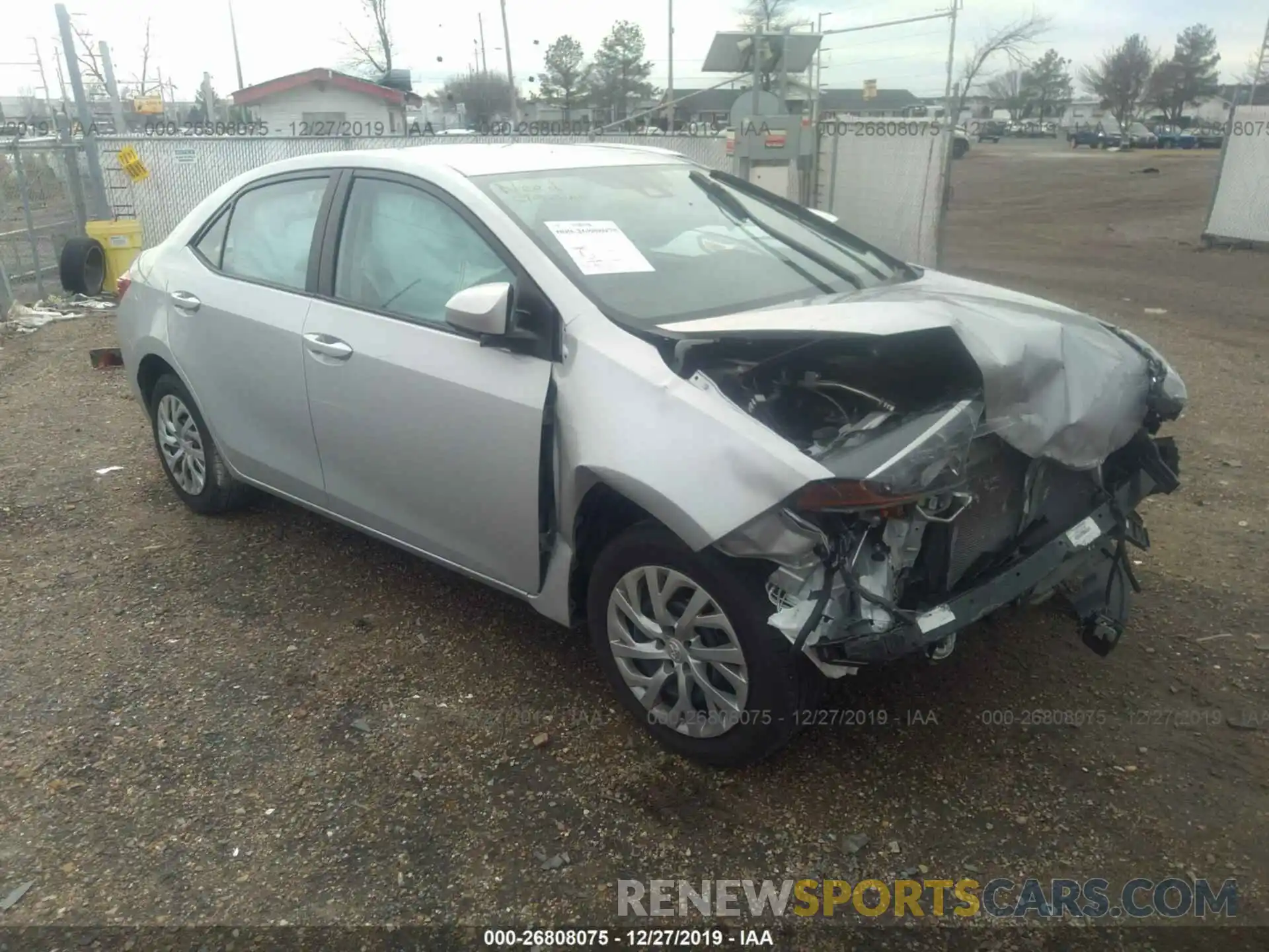 1 Photograph of a damaged car 2T1BURHE6KC246576 TOYOTA COROLLA 2019