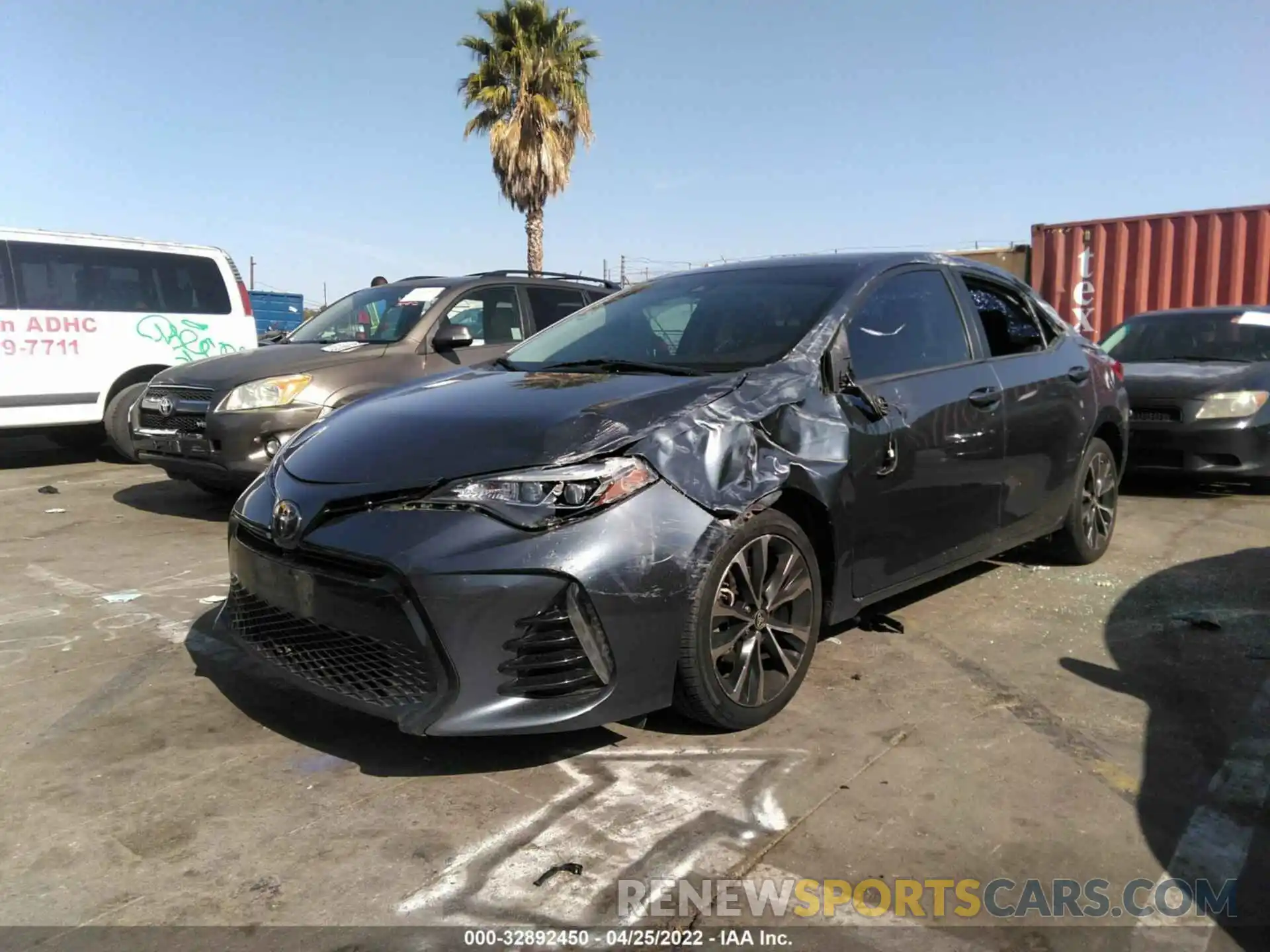 2 Photograph of a damaged car 2T1BURHE7KC125264 TOYOTA COROLLA 2019