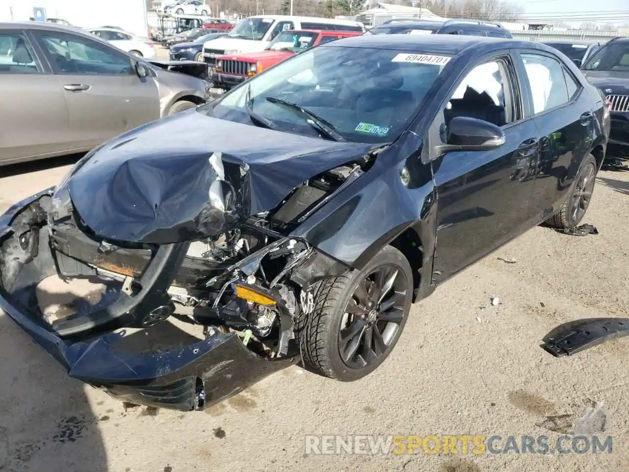 2 Photograph of a damaged car 2T1BURHE7KC125538 TOYOTA COROLLA 2019