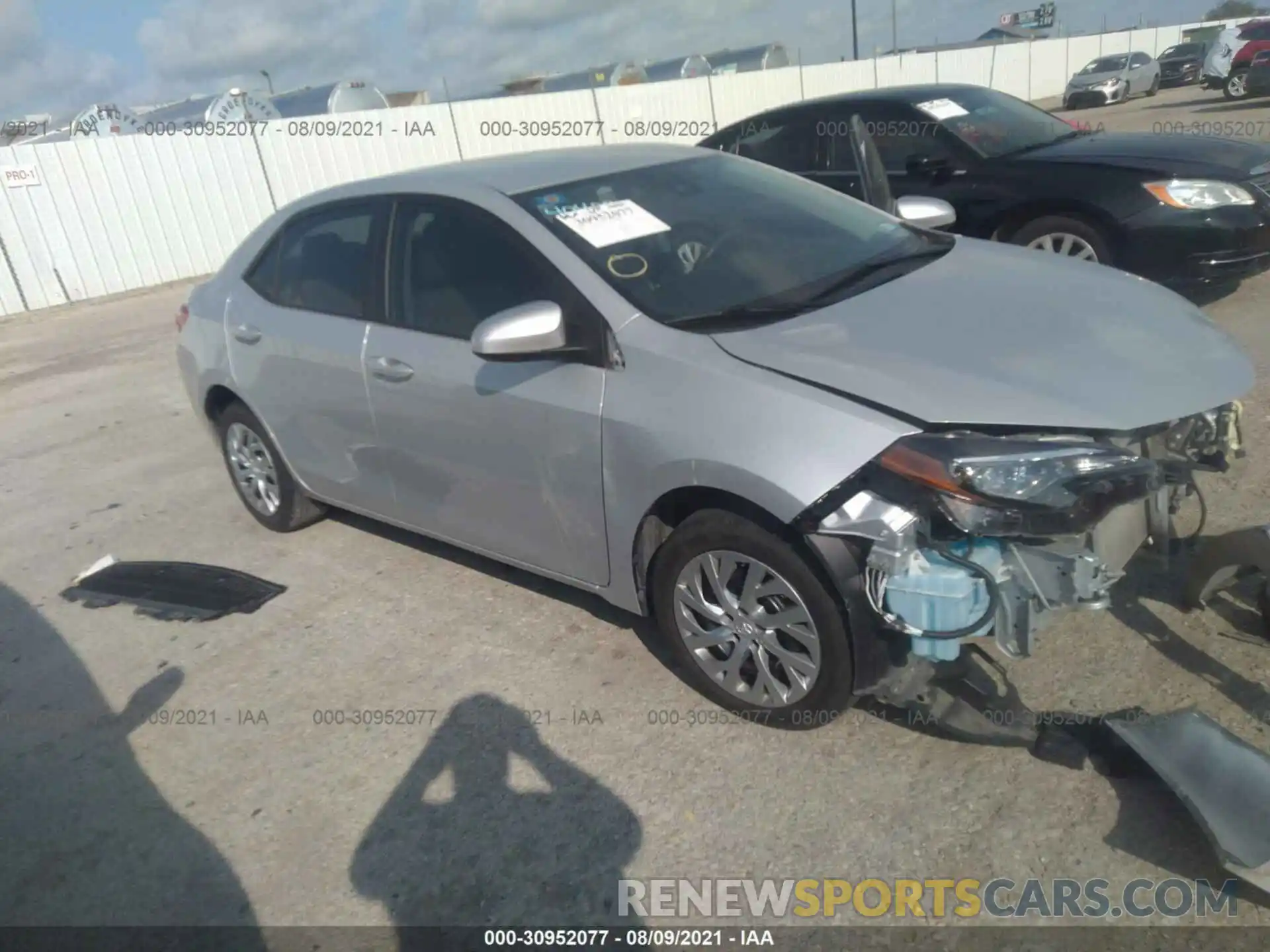 1 Photograph of a damaged car 2T1BURHE7KC125992 TOYOTA COROLLA 2019