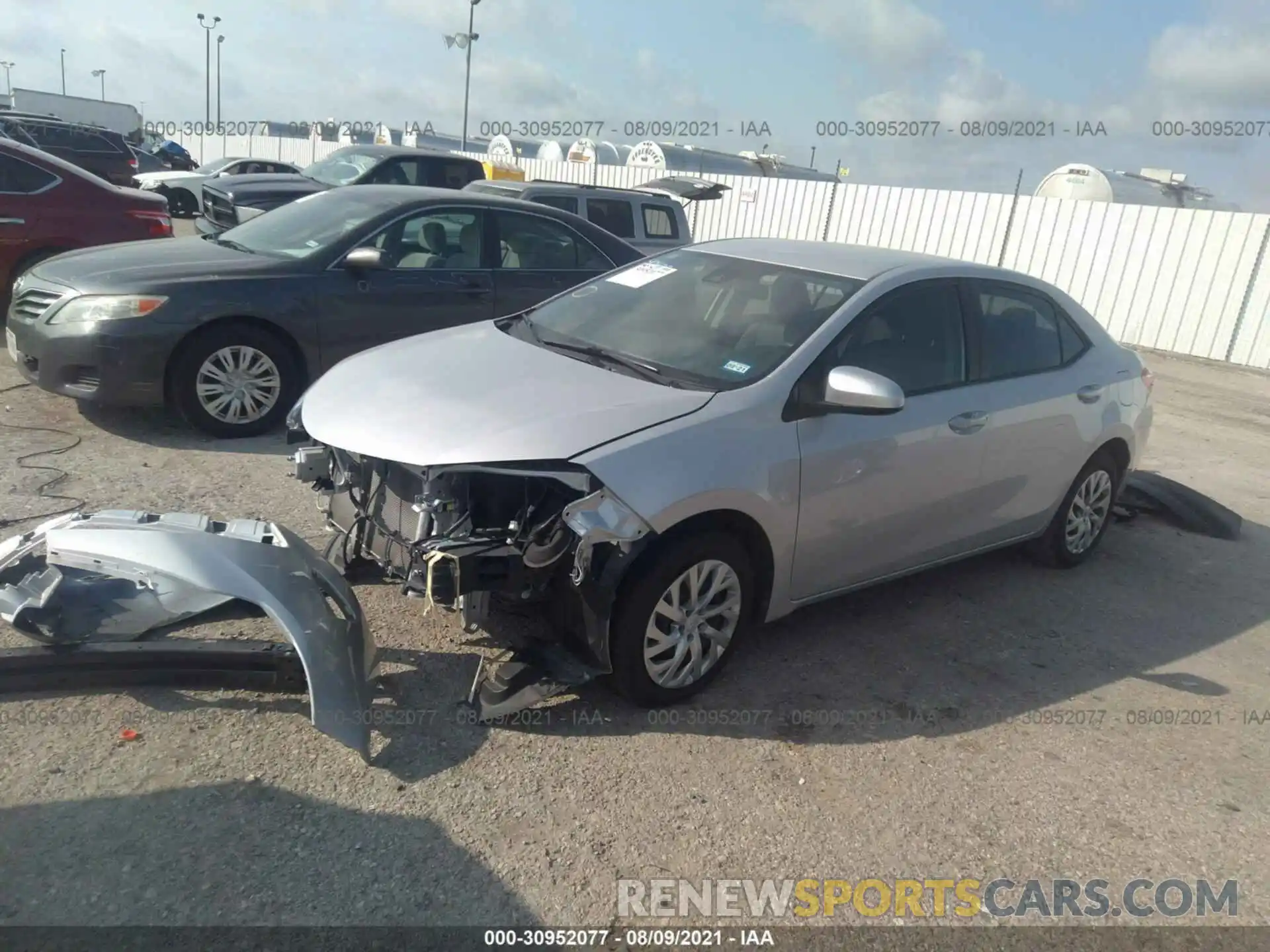 2 Photograph of a damaged car 2T1BURHE7KC125992 TOYOTA COROLLA 2019