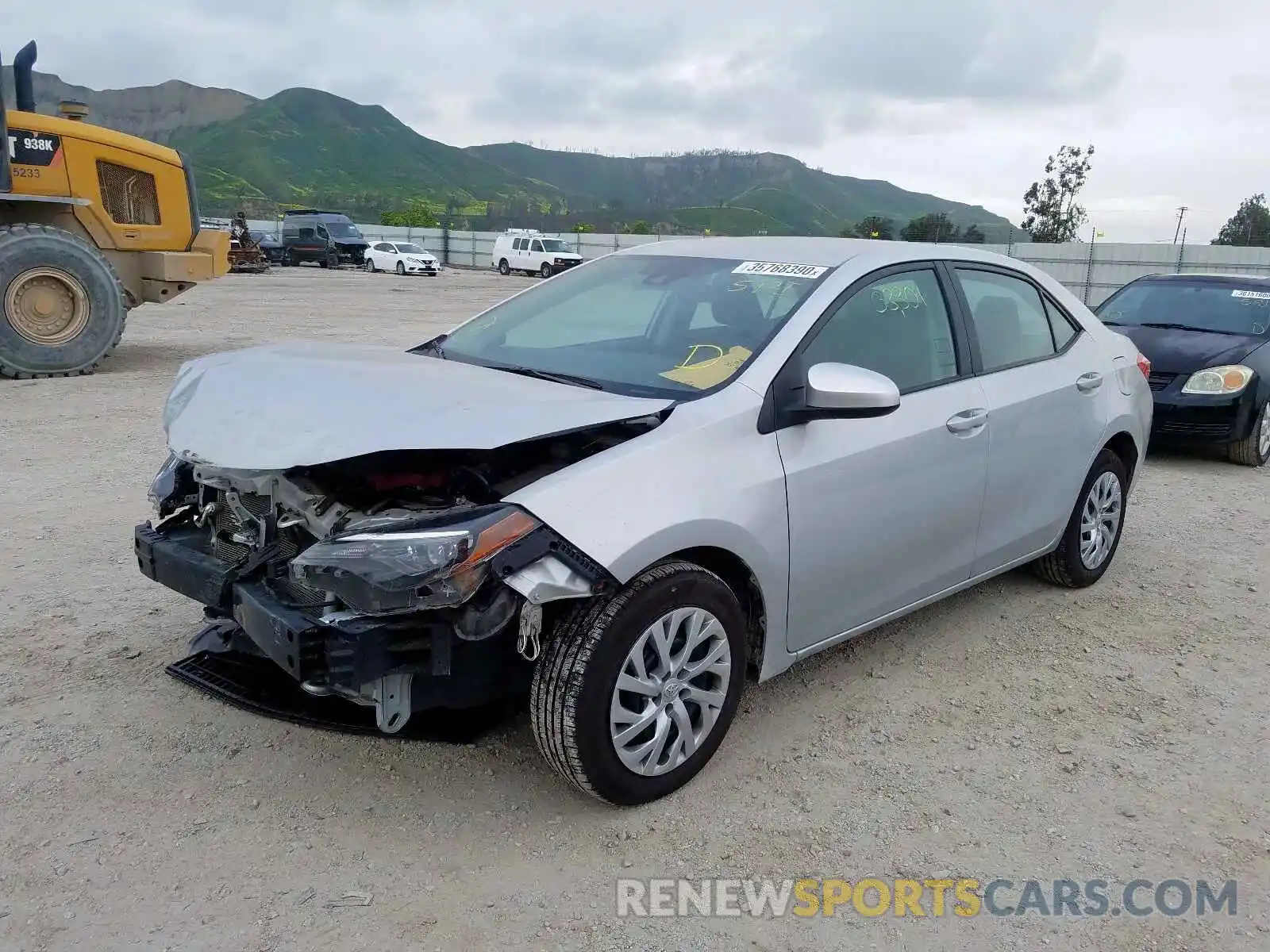 2 Photograph of a damaged car 2T1BURHE7KC128326 TOYOTA COROLLA 2019