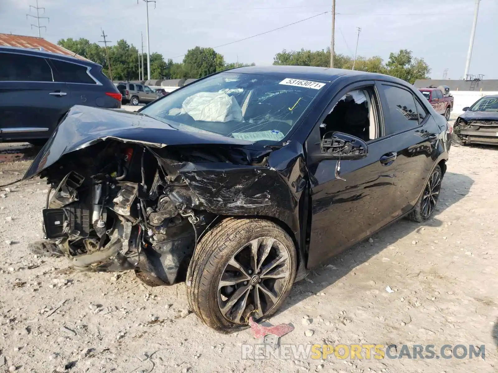 2 Photograph of a damaged car 2T1BURHE7KC128665 TOYOTA COROLLA 2019