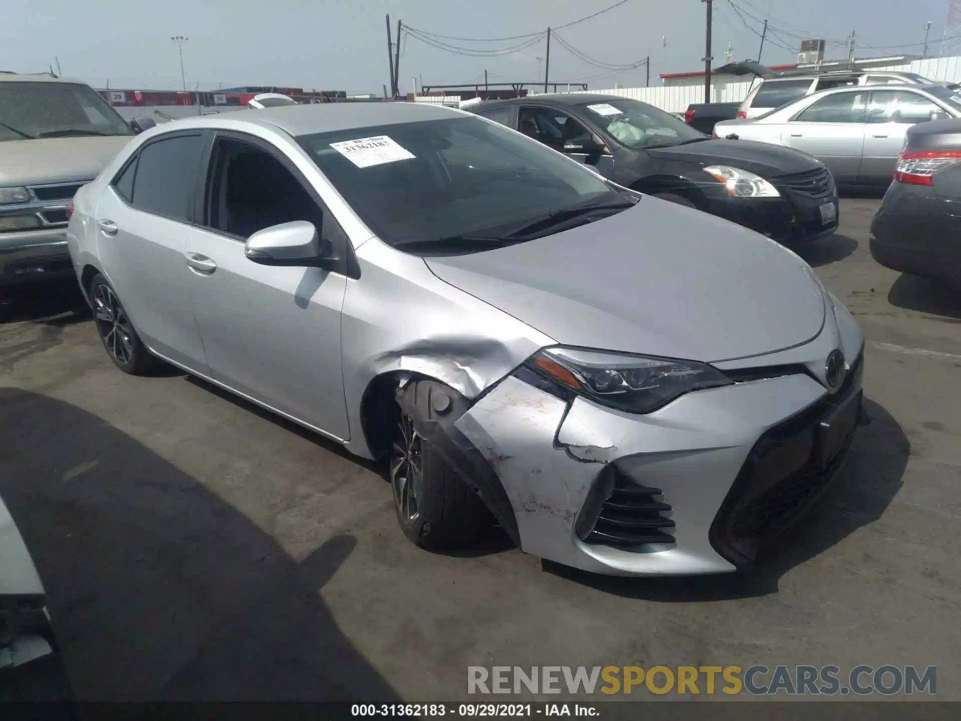 1 Photograph of a damaged car 2T1BURHE7KC129315 TOYOTA COROLLA 2019