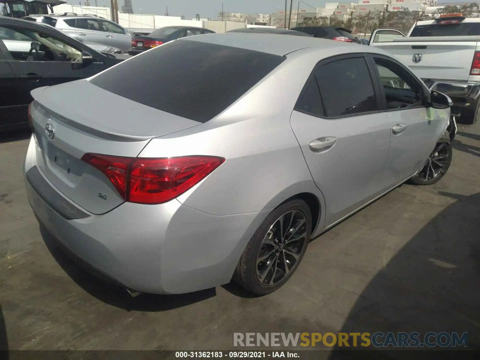 4 Photograph of a damaged car 2T1BURHE7KC129315 TOYOTA COROLLA 2019