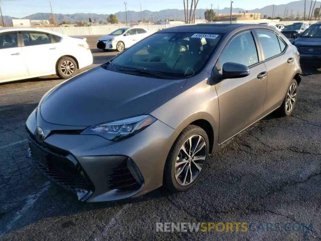 2 Photograph of a damaged car 2T1BURHE7KC129606 TOYOTA COROLLA 2019