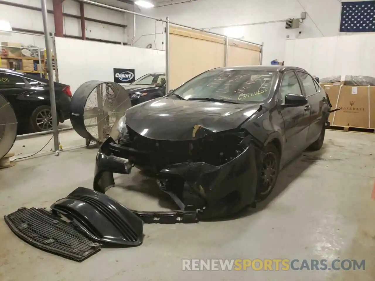 2 Photograph of a damaged car 2T1BURHE7KC130383 TOYOTA COROLLA 2019