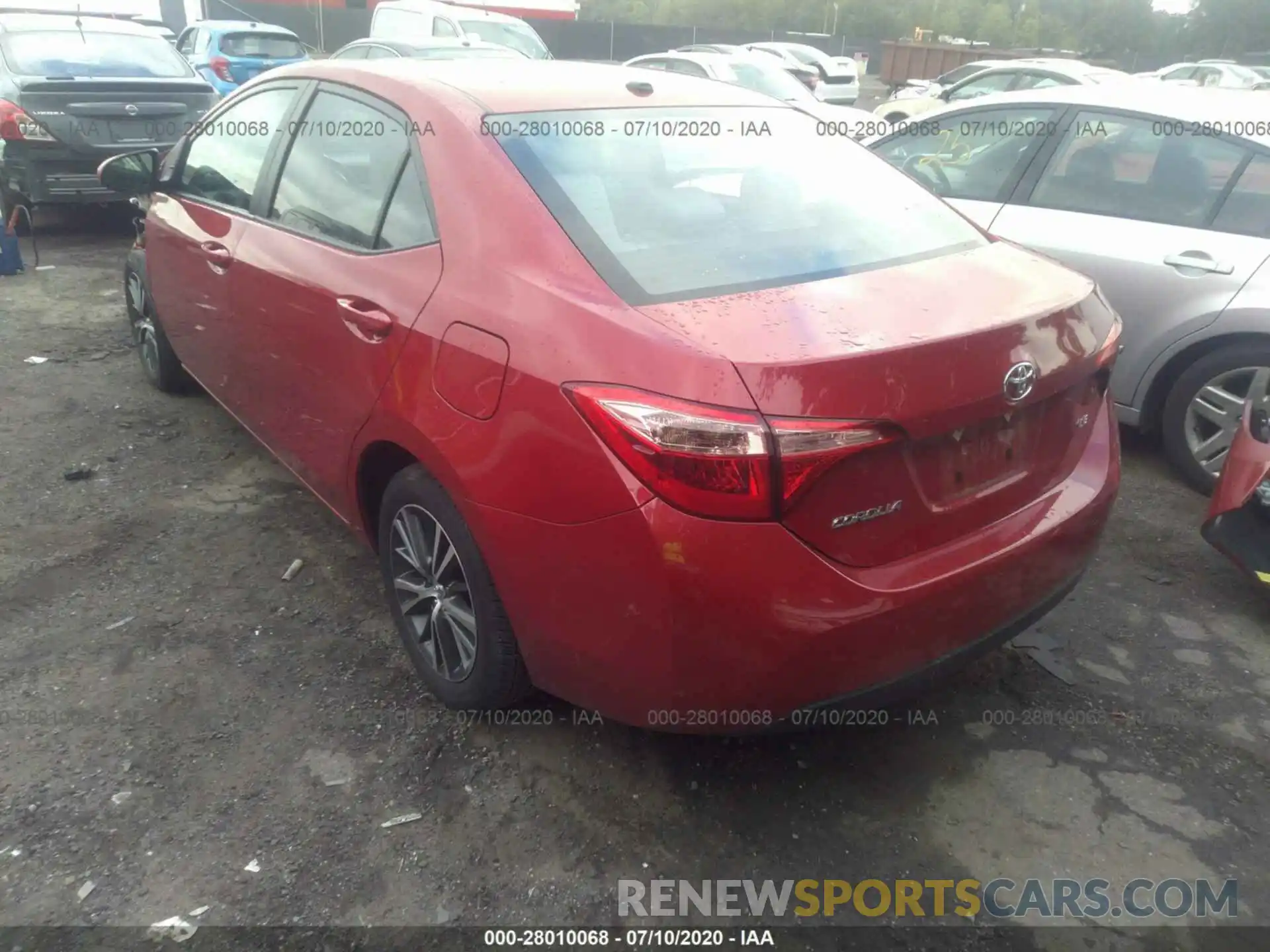 3 Photograph of a damaged car 2T1BURHE7KC131128 TOYOTA COROLLA 2019