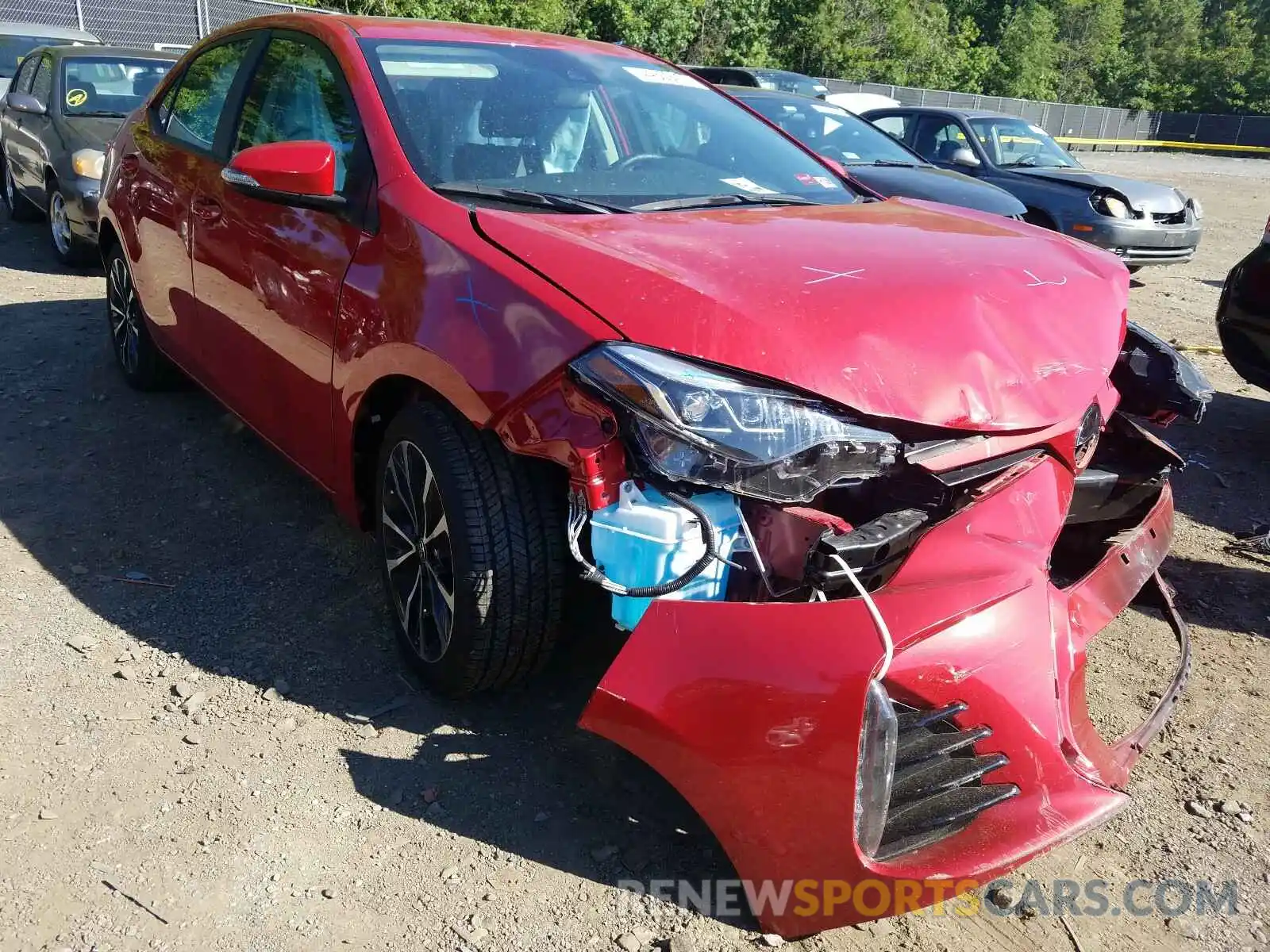 1 Photograph of a damaged car 2T1BURHE7KC131548 TOYOTA COROLLA 2019