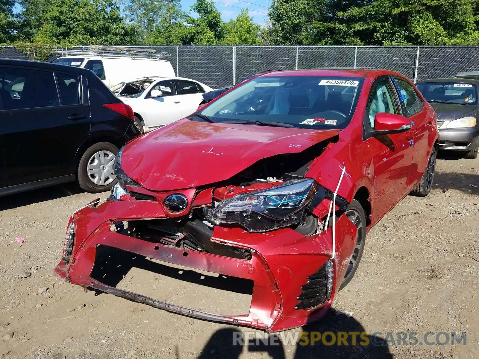 2 Photograph of a damaged car 2T1BURHE7KC131548 TOYOTA COROLLA 2019