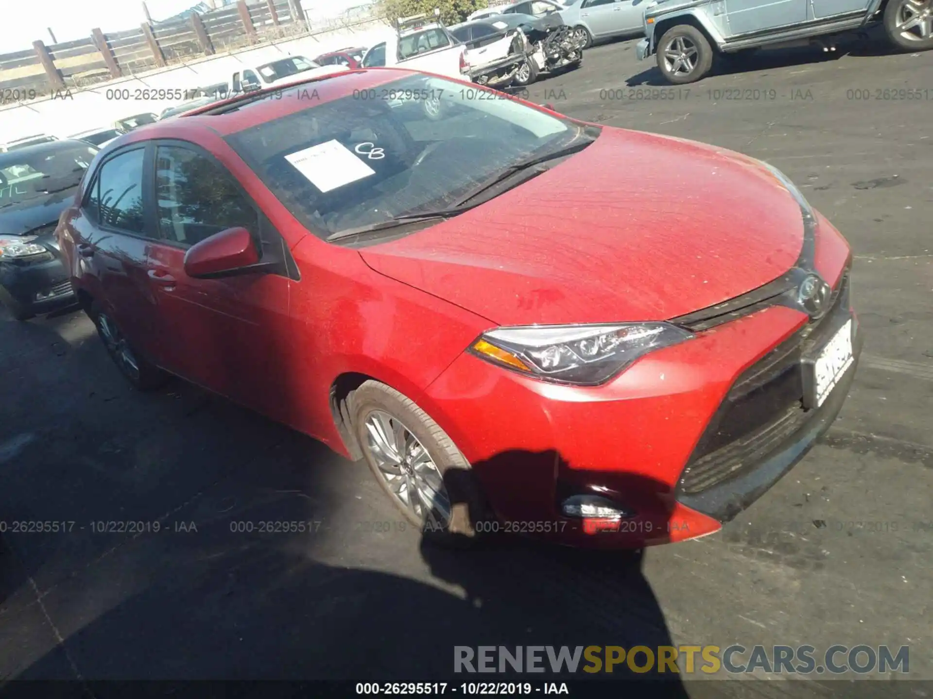 1 Photograph of a damaged car 2T1BURHE7KC131727 TOYOTA COROLLA 2019