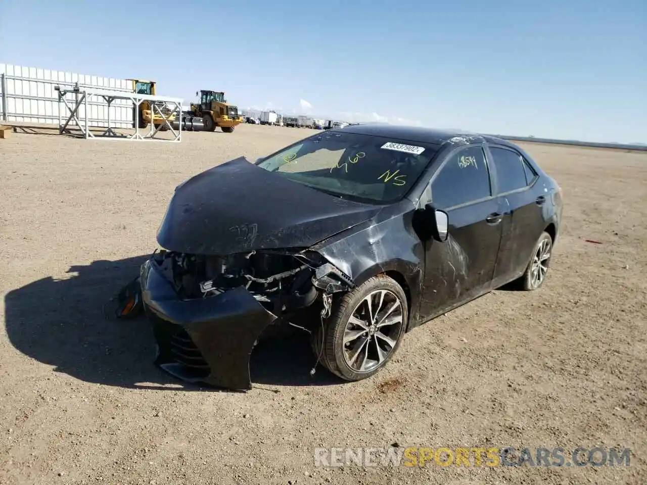 2 Photograph of a damaged car 2T1BURHE7KC132327 TOYOTA COROLLA 2019