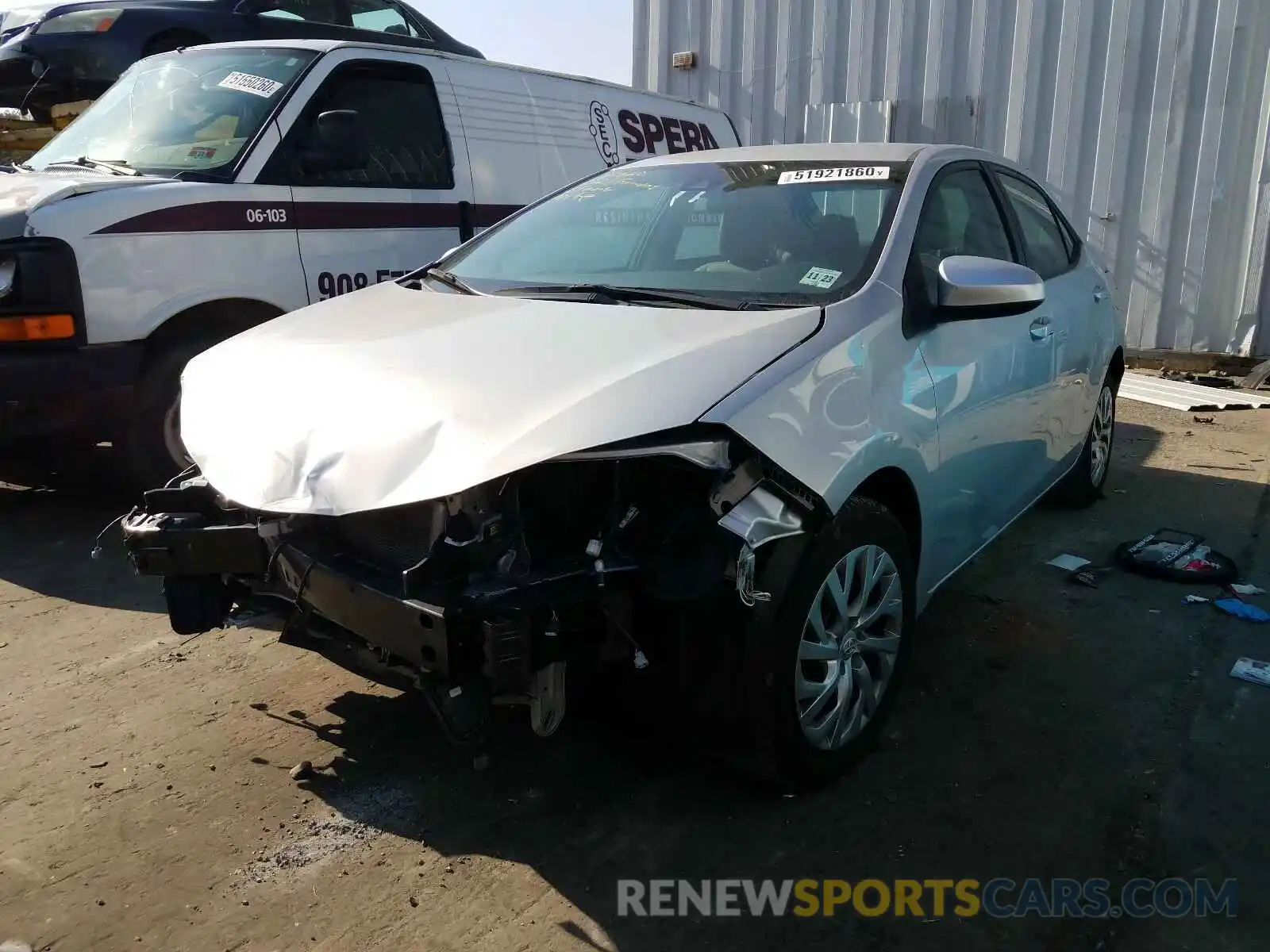2 Фотография поврежденного автомобиля 2T1BURHE7KC133512 TOYOTA COROLLA 2019