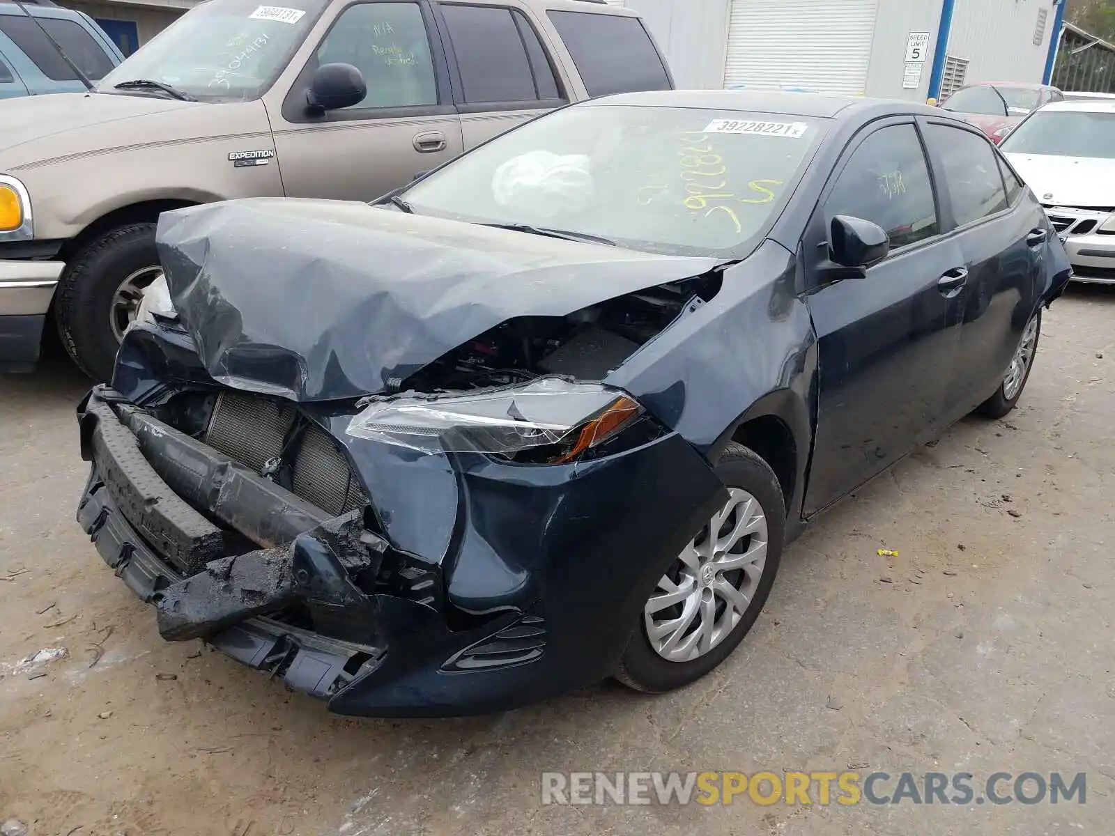 2 Photograph of a damaged car 2T1BURHE7KC134434 TOYOTA COROLLA 2019