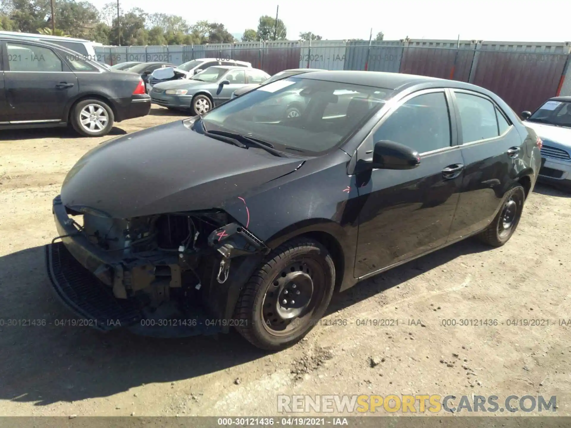 2 Photograph of a damaged car 2T1BURHE7KC137611 TOYOTA COROLLA 2019