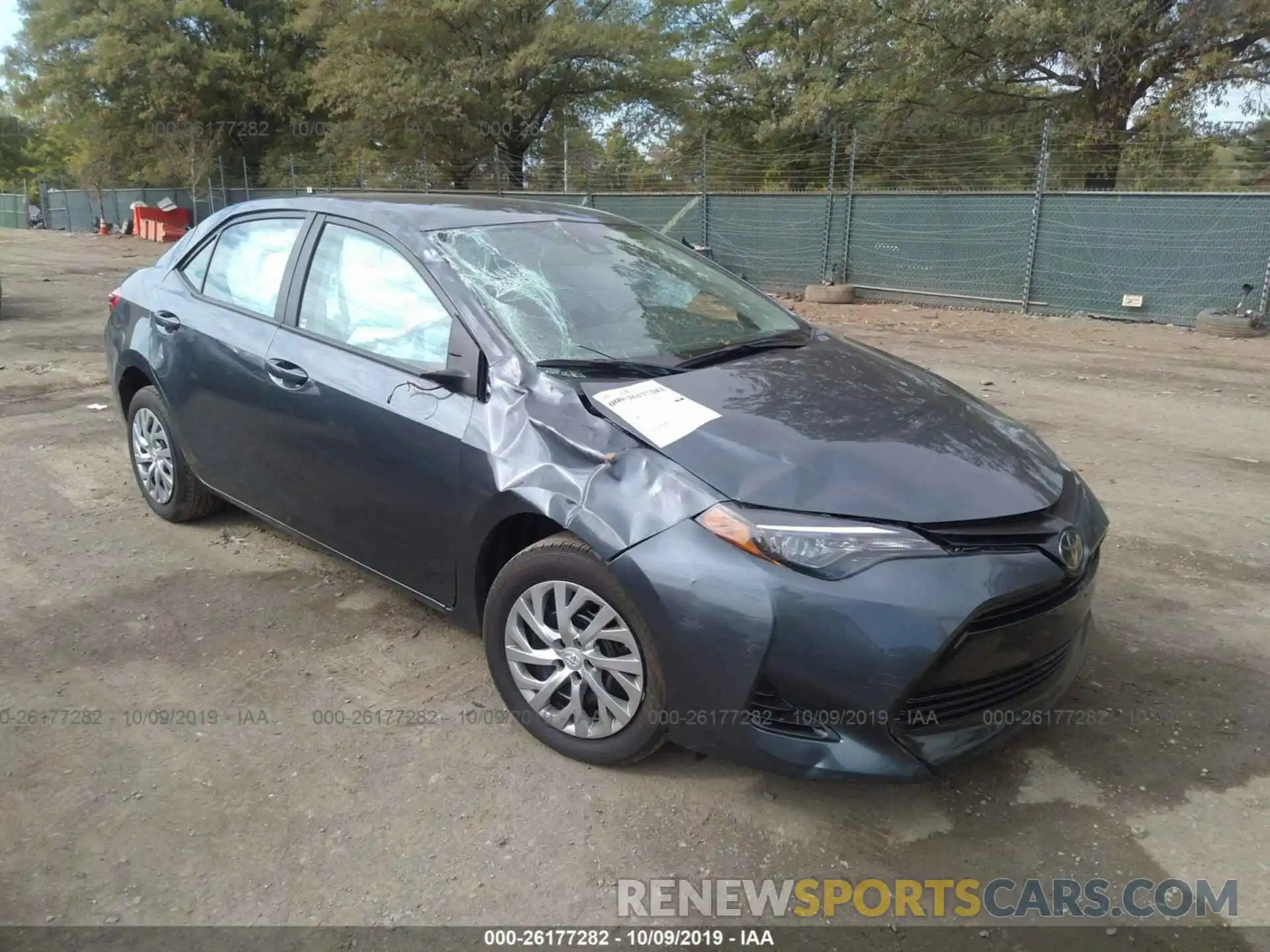 1 Photograph of a damaged car 2T1BURHE7KC137656 TOYOTA COROLLA 2019