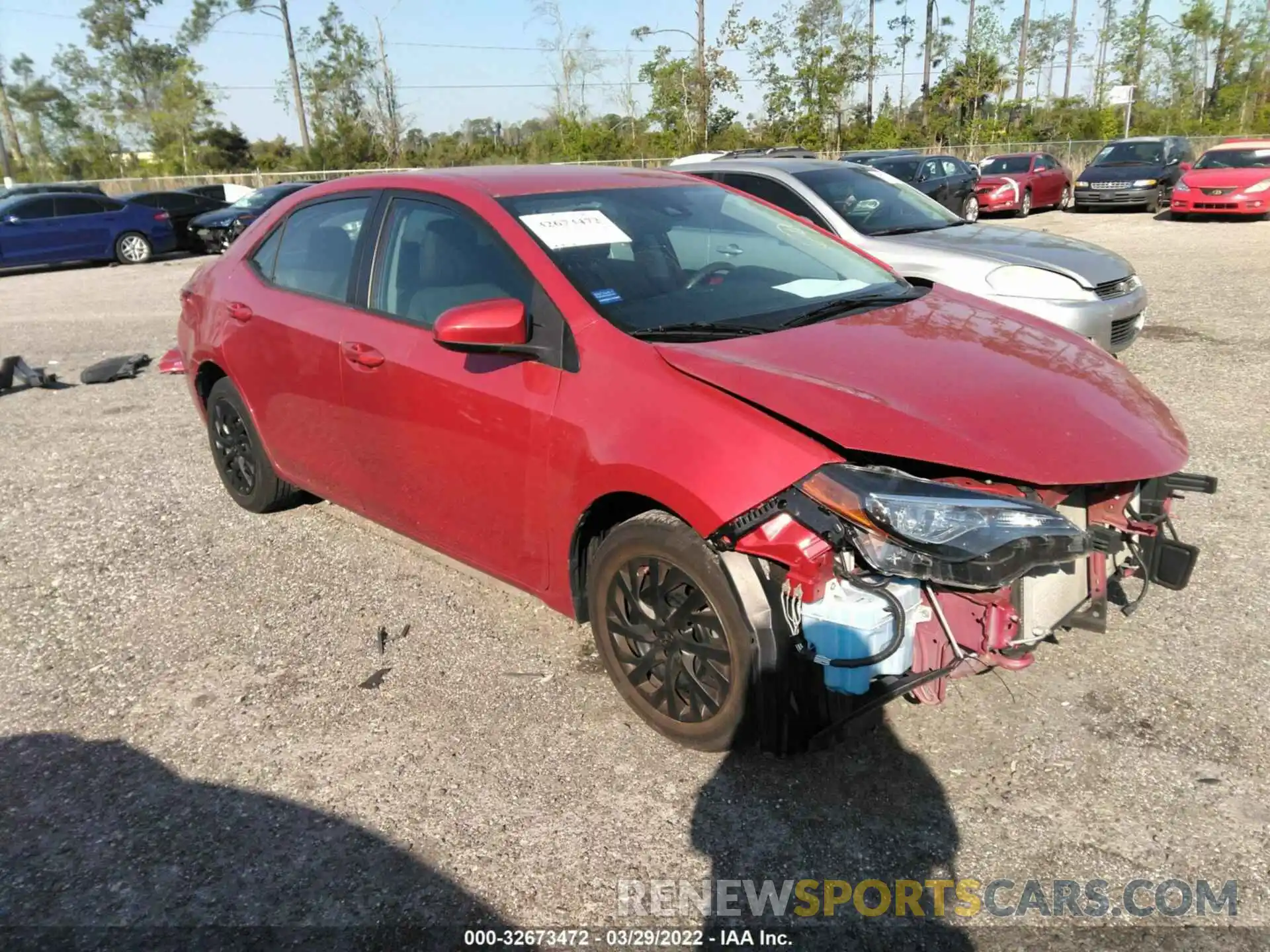 1 Photograph of a damaged car 2T1BURHE7KC138354 TOYOTA COROLLA 2019