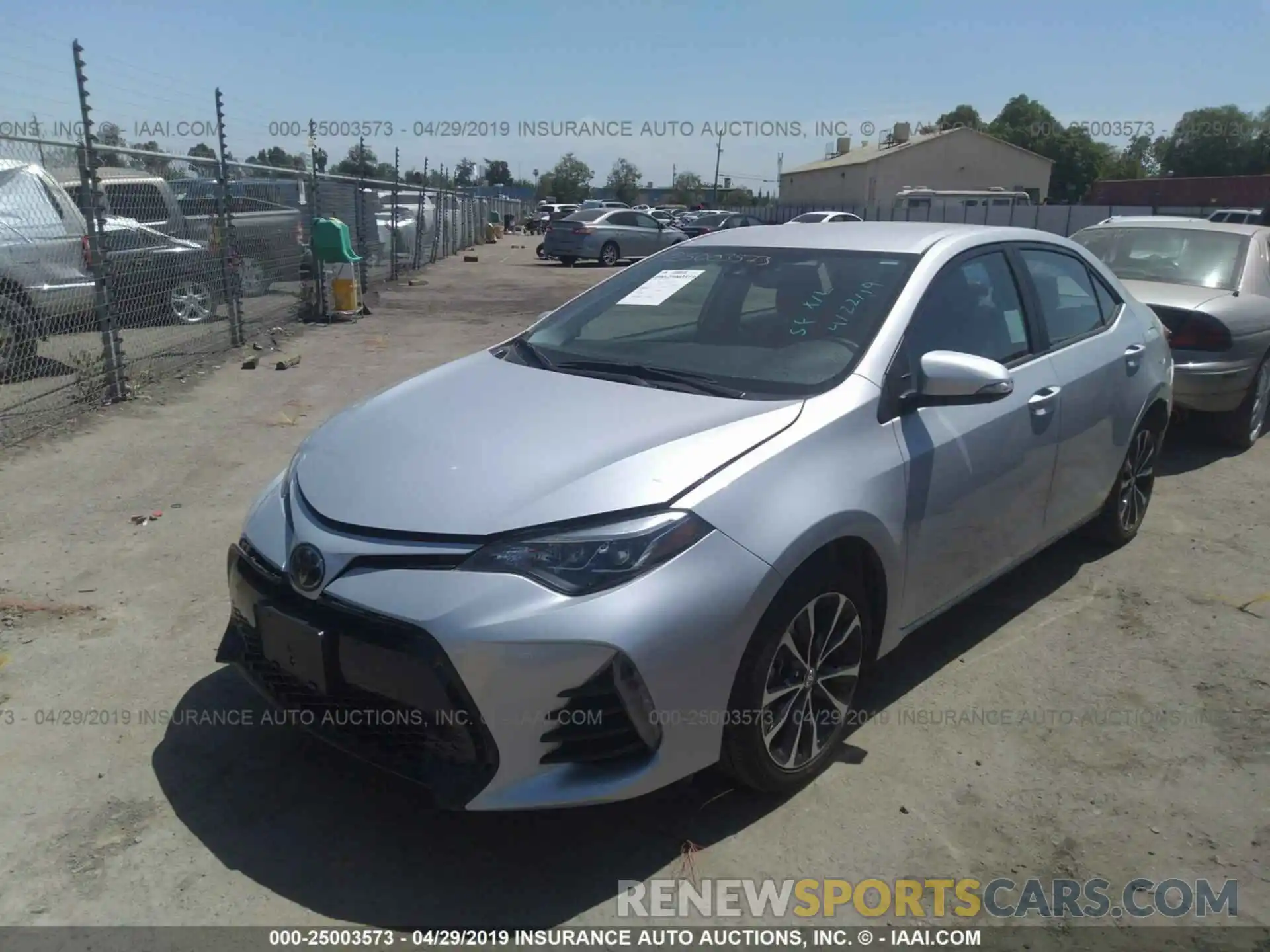 2 Photograph of a damaged car 2T1BURHE7KC138399 TOYOTA COROLLA 2019