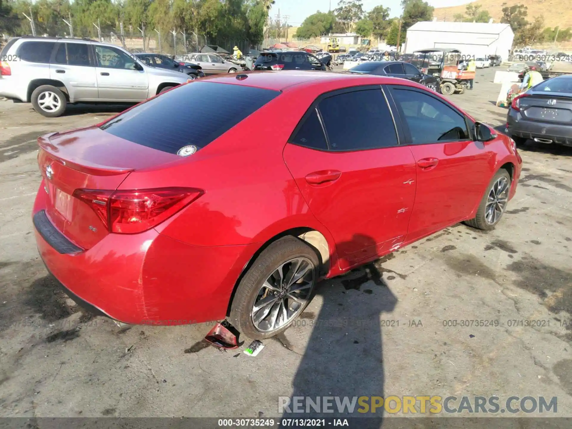 4 Photograph of a damaged car 2T1BURHE7KC139245 TOYOTA COROLLA 2019