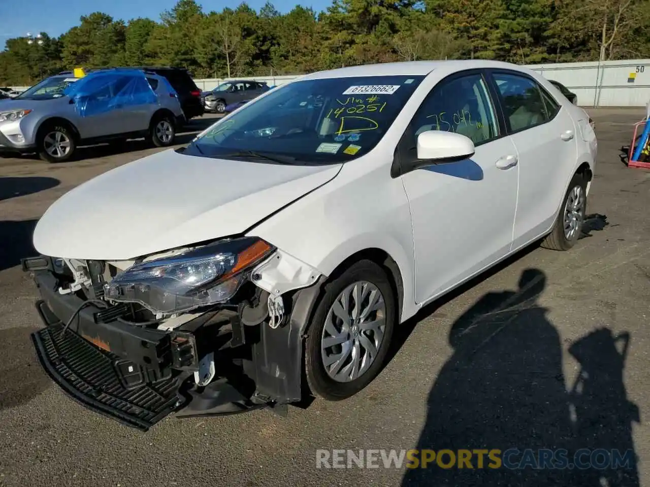 2 Фотография поврежденного автомобиля 2T1BURHE7KC140251 TOYOTA COROLLA 2019