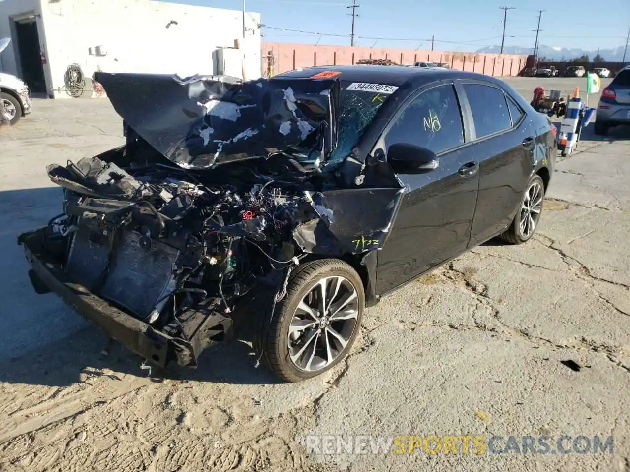 2 Photograph of a damaged car 2T1BURHE7KC140640 TOYOTA COROLLA 2019