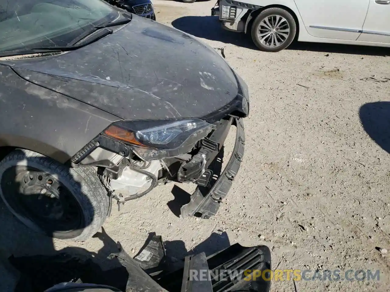 9 Photograph of a damaged car 2T1BURHE7KC140945 TOYOTA COROLLA 2019