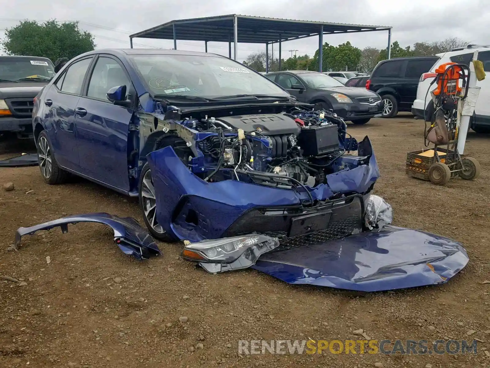 1 Photograph of a damaged car 2T1BURHE7KC142663 TOYOTA COROLLA 2019