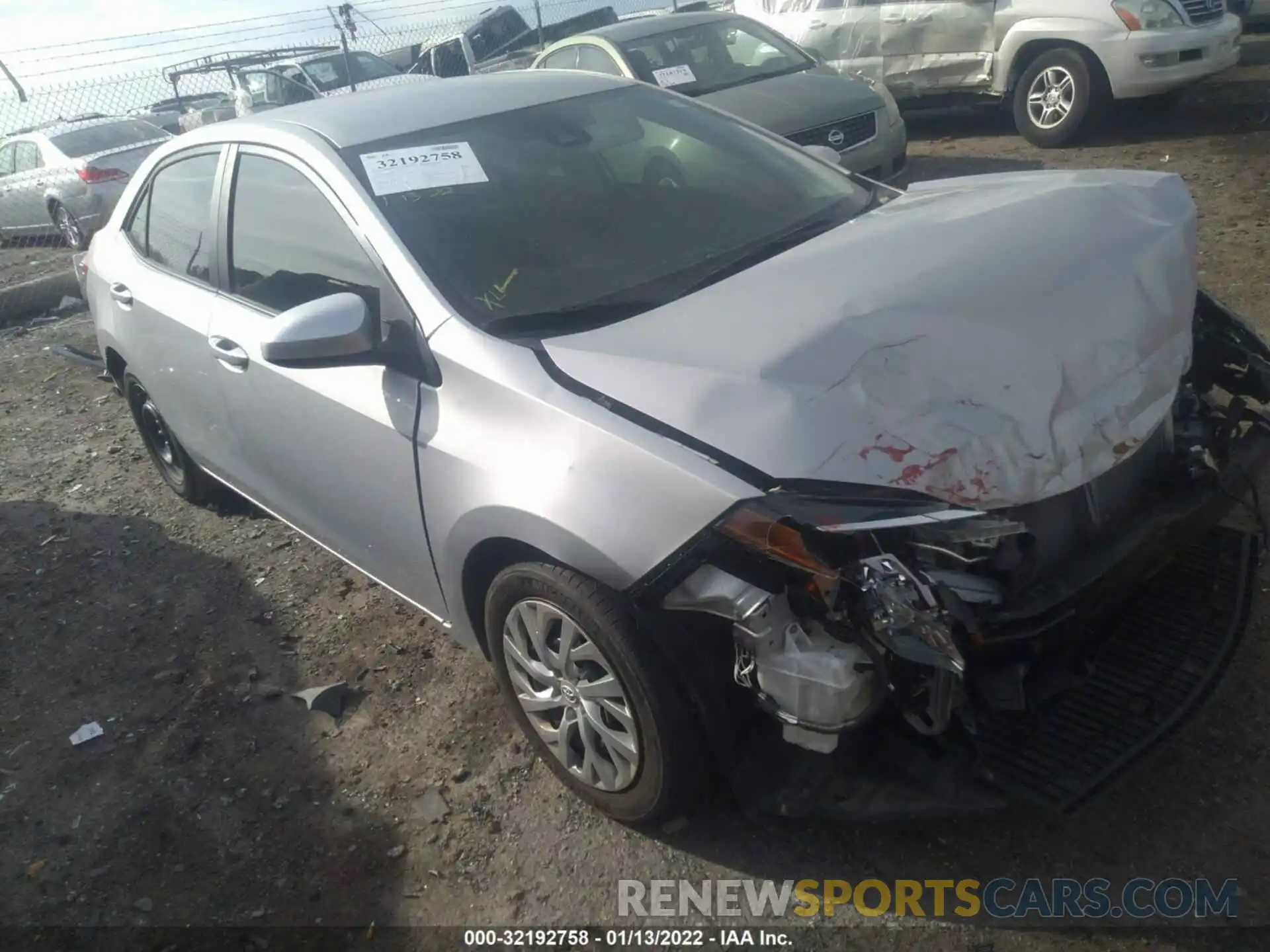 1 Photograph of a damaged car 2T1BURHE7KC142842 TOYOTA COROLLA 2019