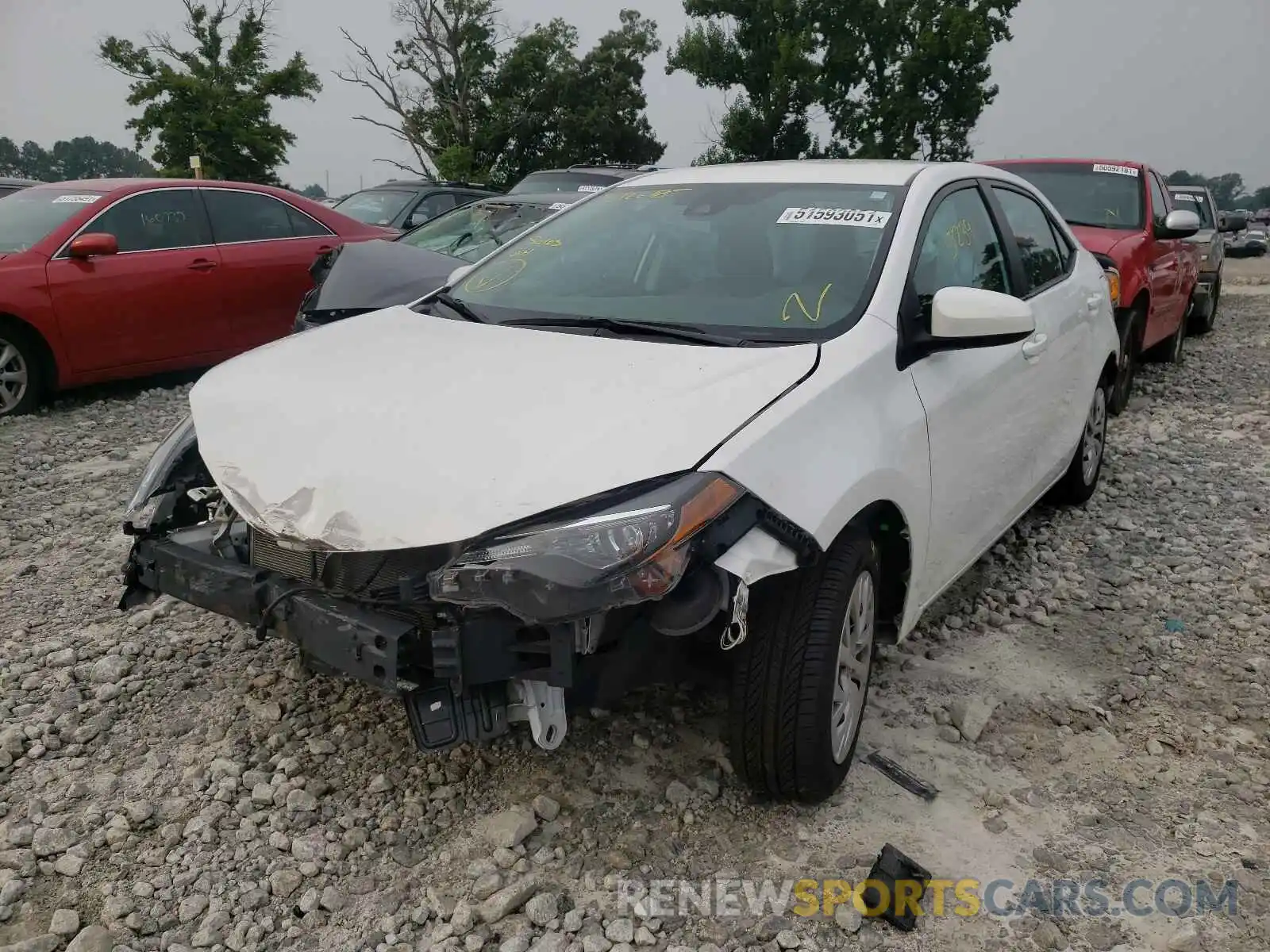 2 Photograph of a damaged car 2T1BURHE7KC145496 TOYOTA COROLLA 2019