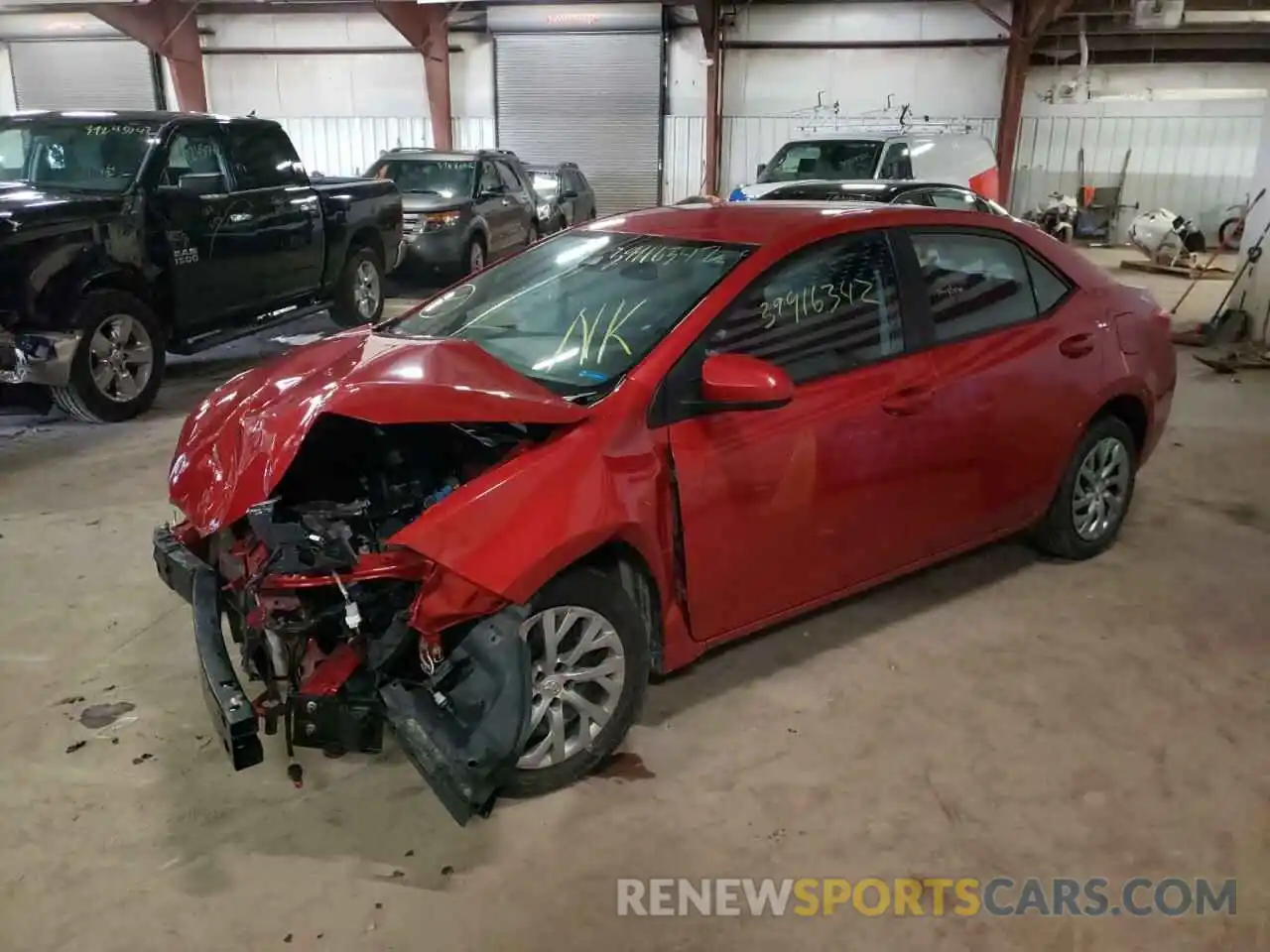 2 Photograph of a damaged car 2T1BURHE7KC147684 TOYOTA COROLLA 2019