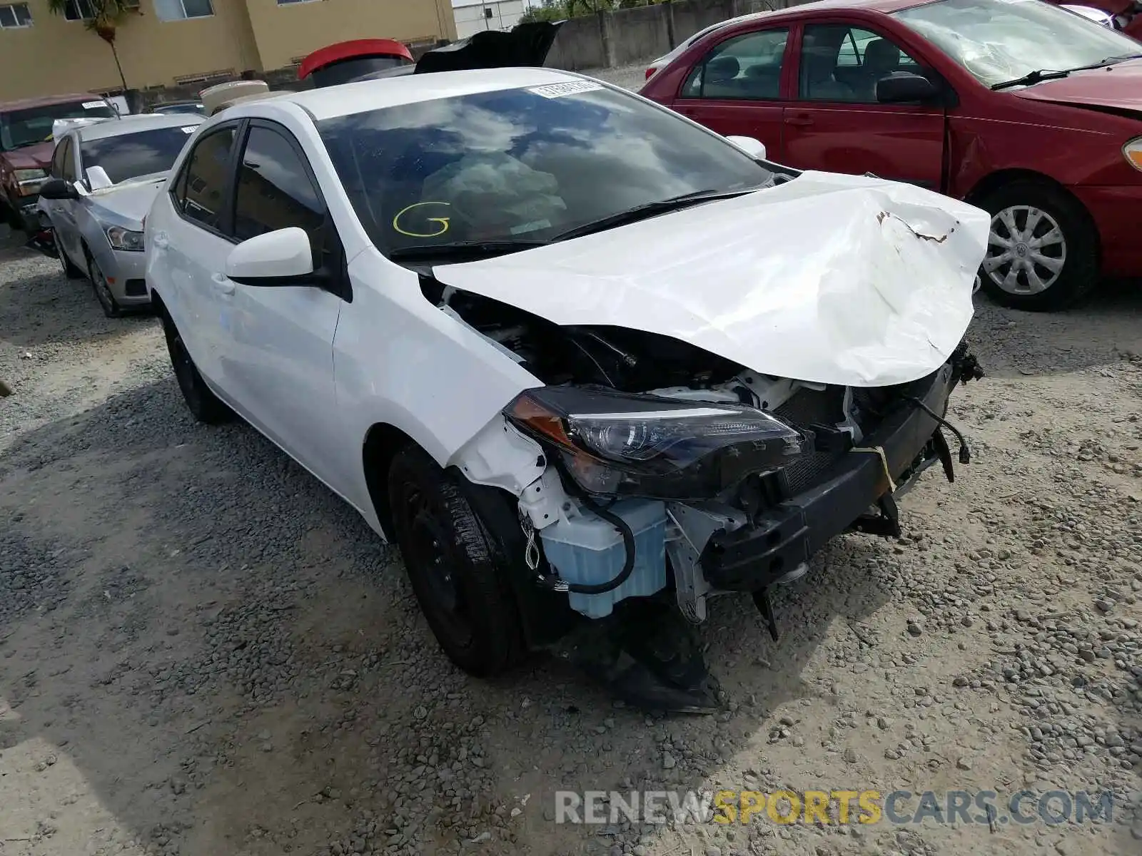 1 Photograph of a damaged car 2T1BURHE7KC148351 TOYOTA COROLLA 2019