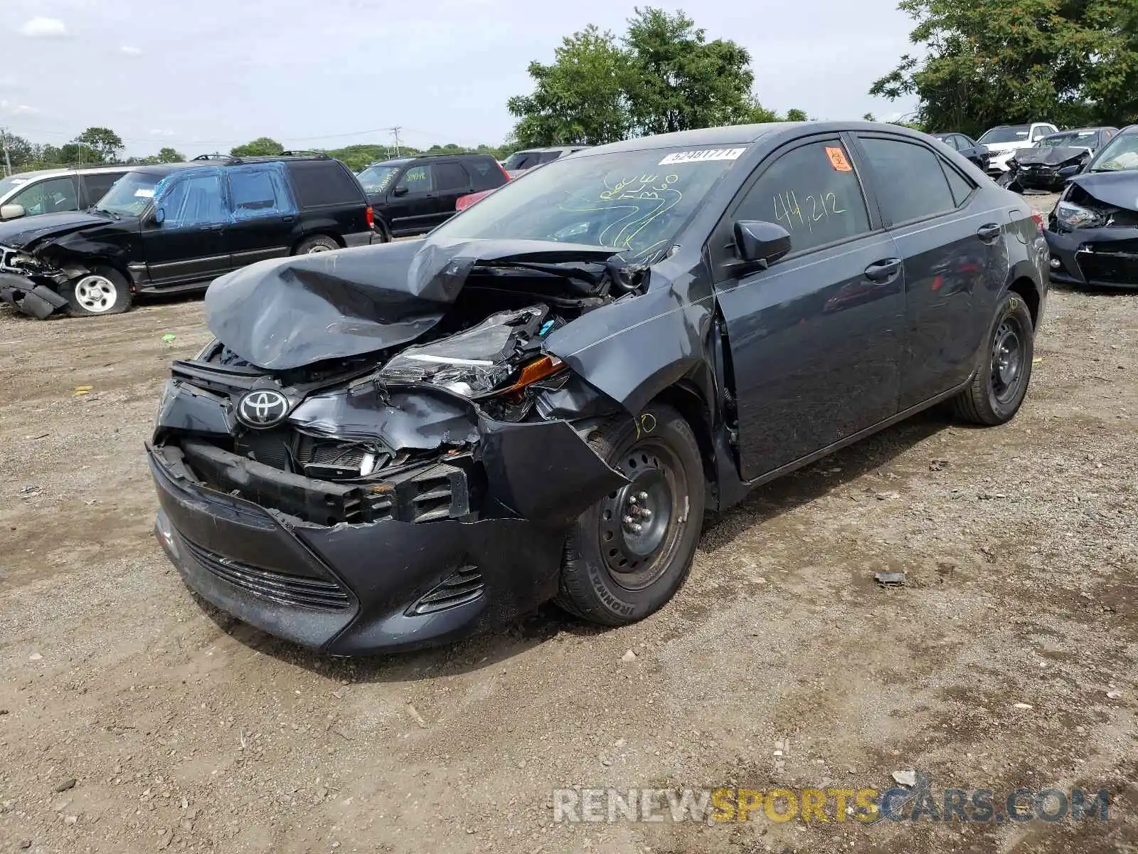 2 Photograph of a damaged car 2T1BURHE7KC151072 TOYOTA COROLLA 2019