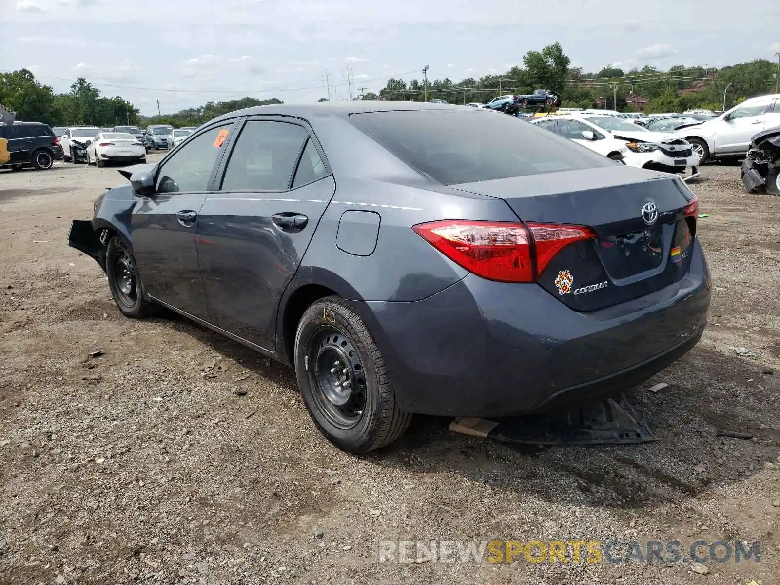 3 Photograph of a damaged car 2T1BURHE7KC151072 TOYOTA COROLLA 2019