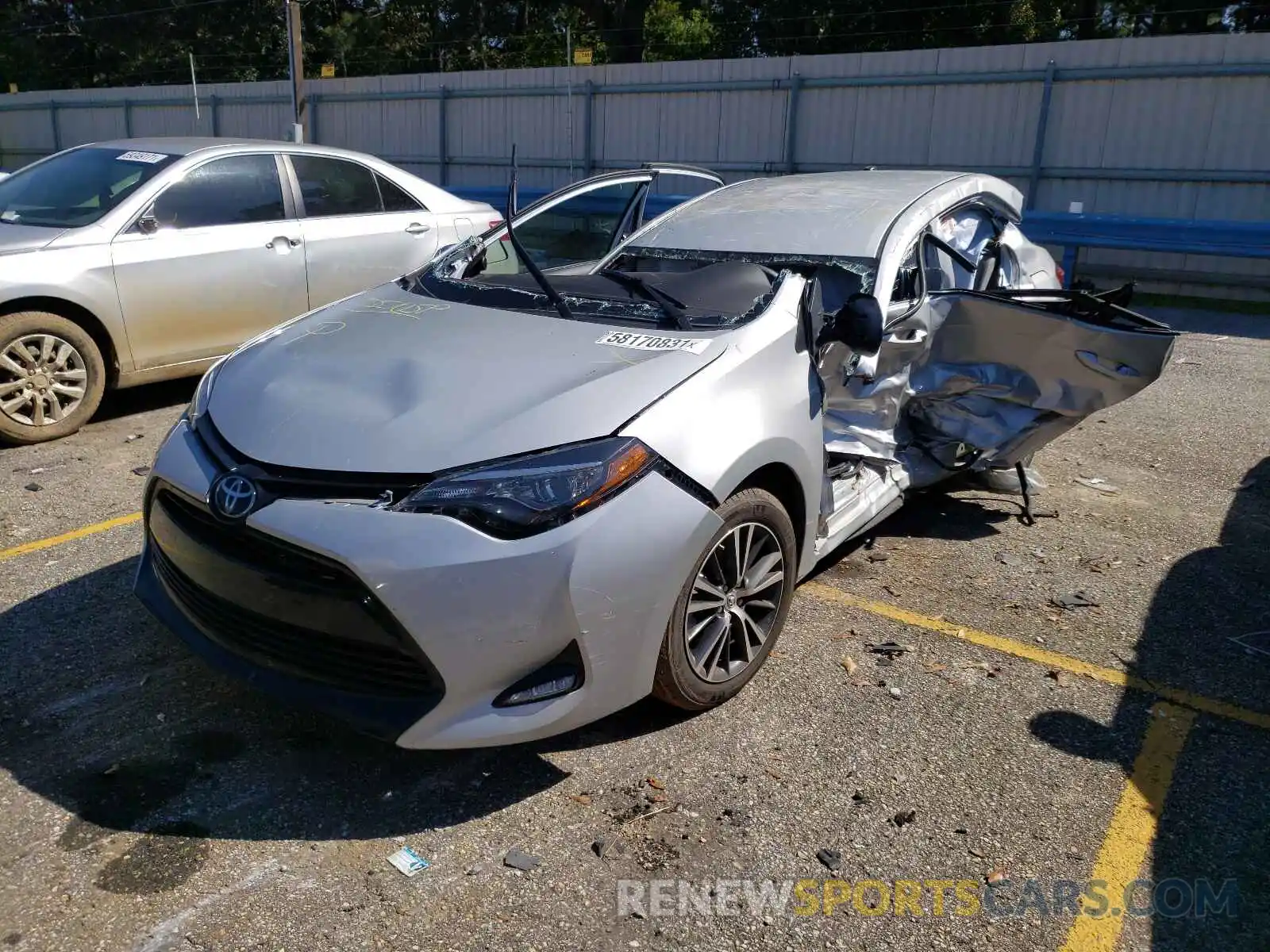 2 Photograph of a damaged car 2T1BURHE7KC153887 TOYOTA COROLLA 2019