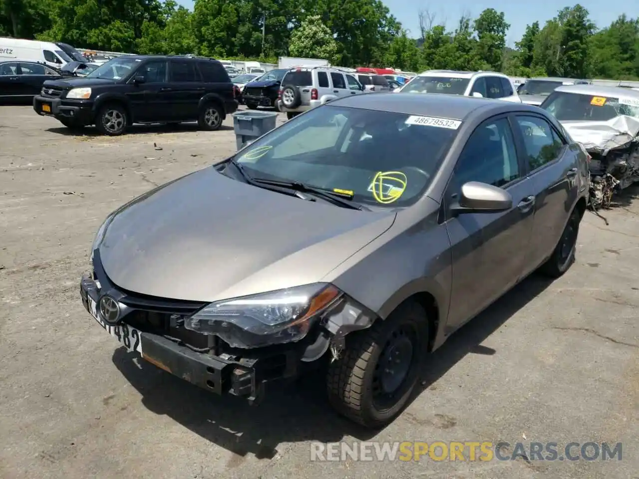 2 Photograph of a damaged car 2T1BURHE7KC153923 TOYOTA COROLLA 2019