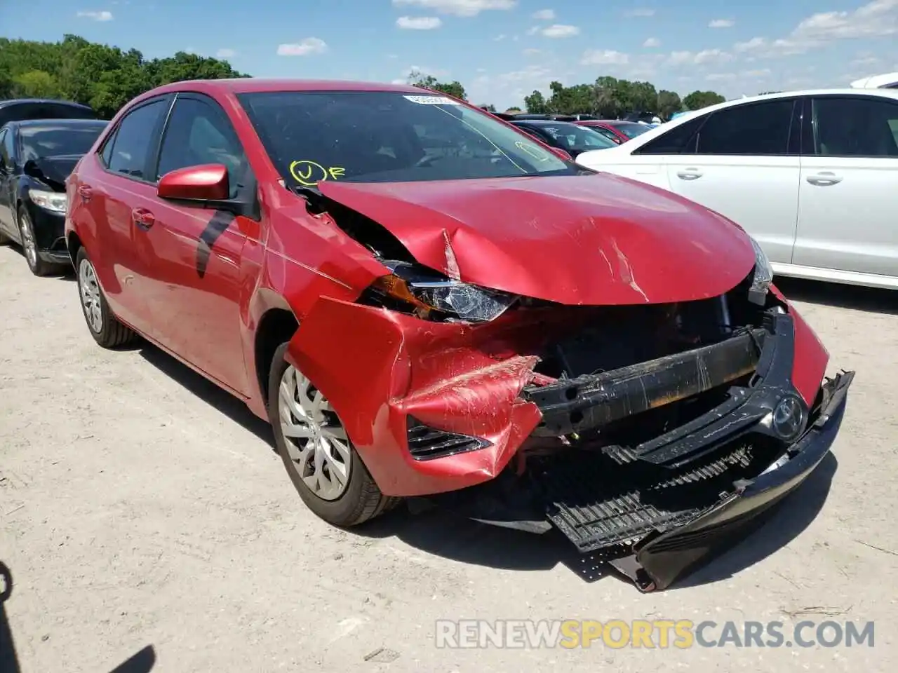 1 Photograph of a damaged car 2T1BURHE7KC156854 TOYOTA COROLLA 2019