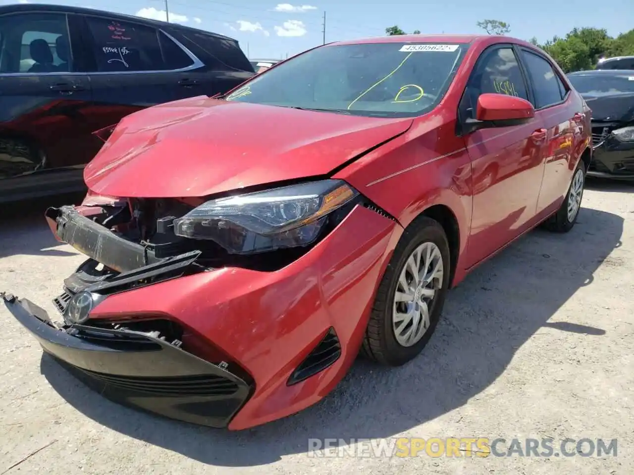 2 Photograph of a damaged car 2T1BURHE7KC156854 TOYOTA COROLLA 2019