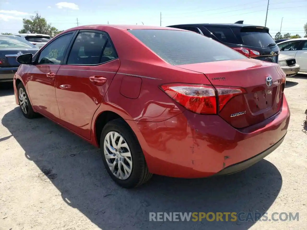 3 Photograph of a damaged car 2T1BURHE7KC156854 TOYOTA COROLLA 2019