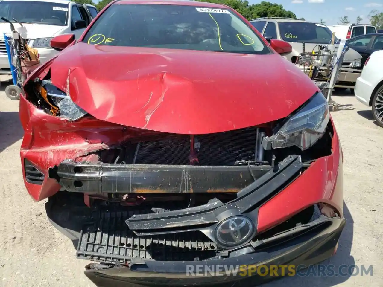 9 Photograph of a damaged car 2T1BURHE7KC156854 TOYOTA COROLLA 2019