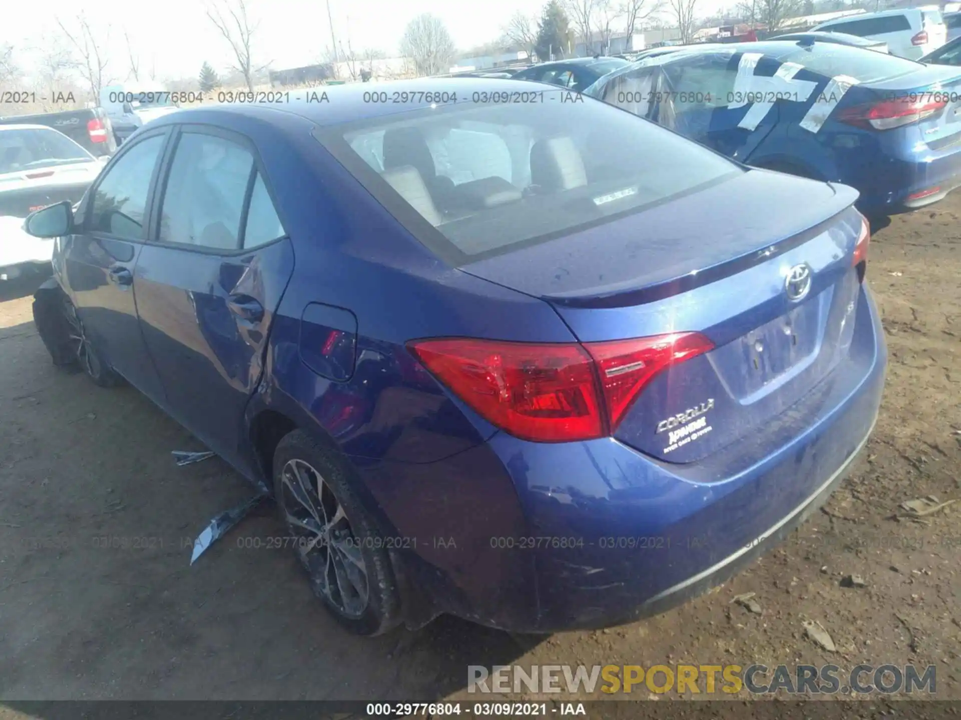 3 Photograph of a damaged car 2T1BURHE7KC157535 TOYOTA COROLLA 2019