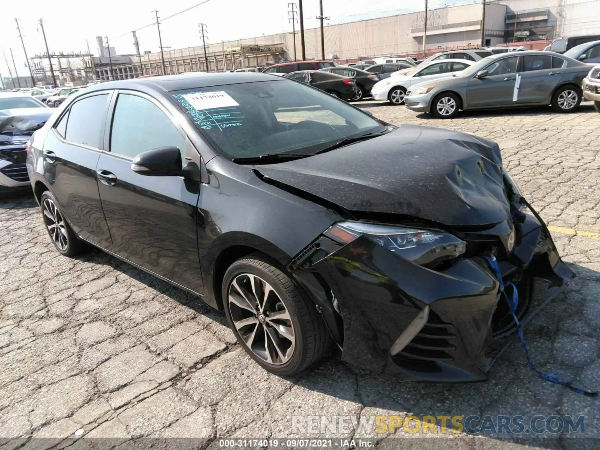 1 Photograph of a damaged car 2T1BURHE7KC157891 TOYOTA COROLLA 2019